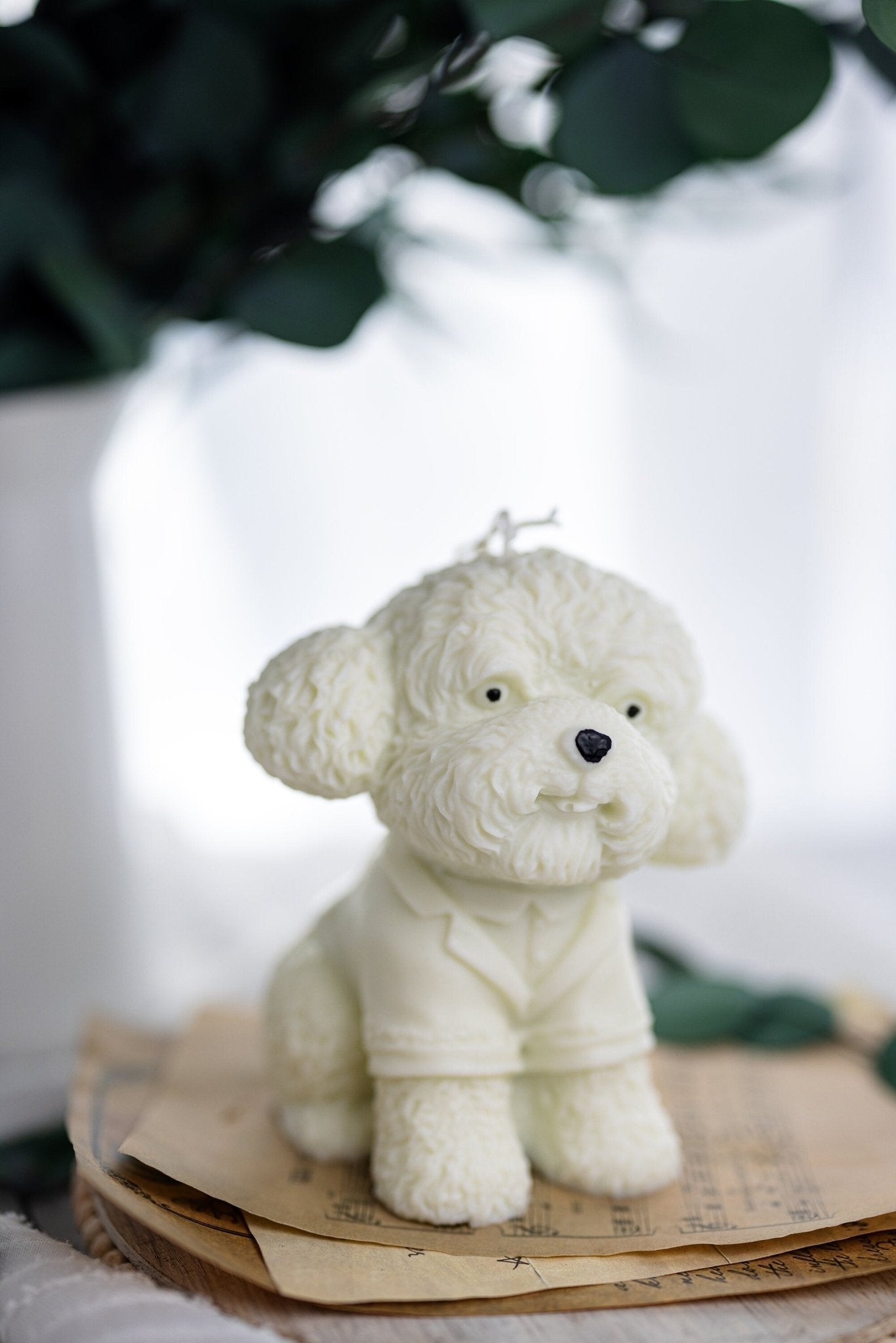 Large Poodle Candle , 3D Dog Candle,Handmade with 100% Soy Wax, Puppy Candle