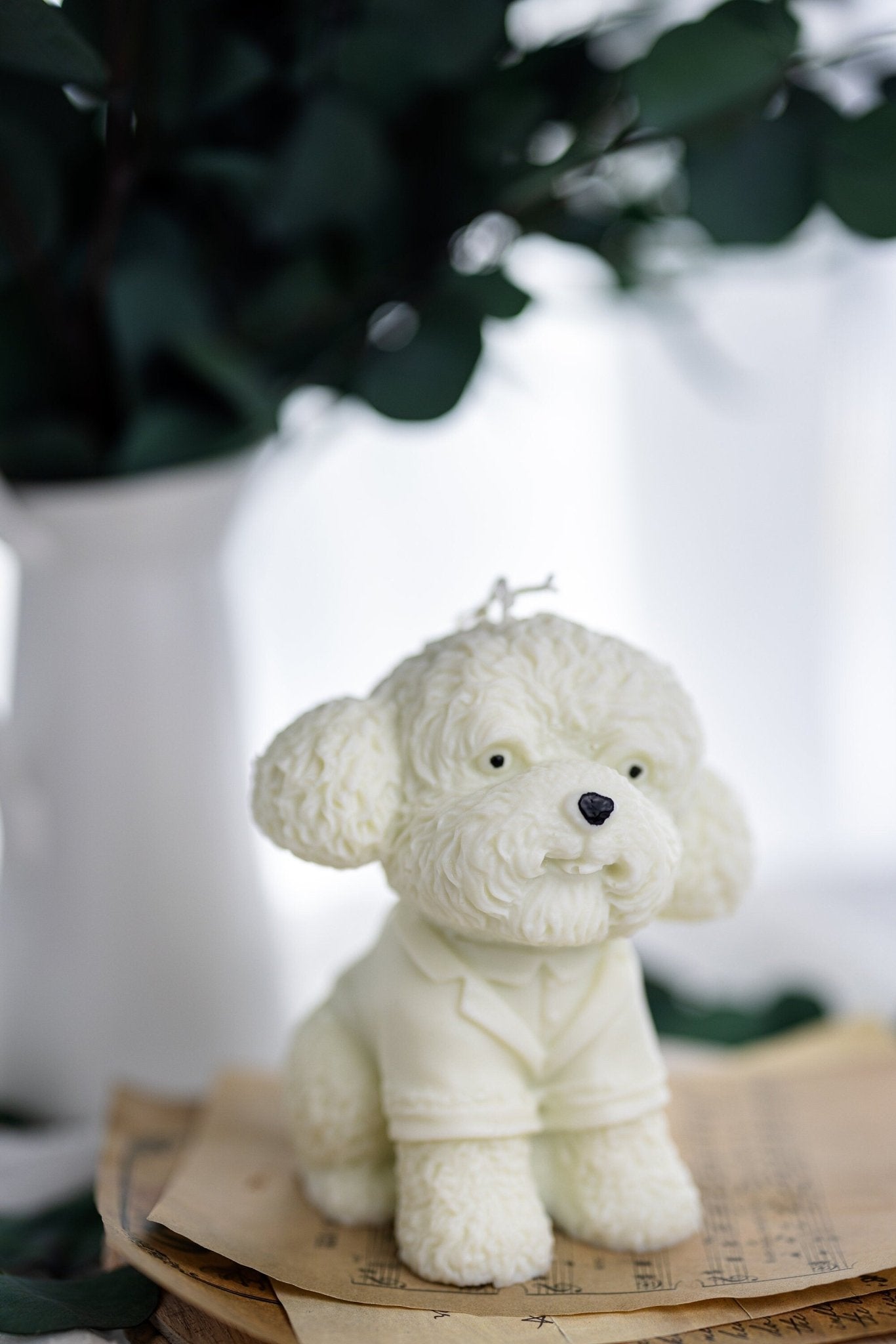 Large Poodle Candle , 3D Dog Candle,Handmade with 100% Soy Wax, Puppy Candle