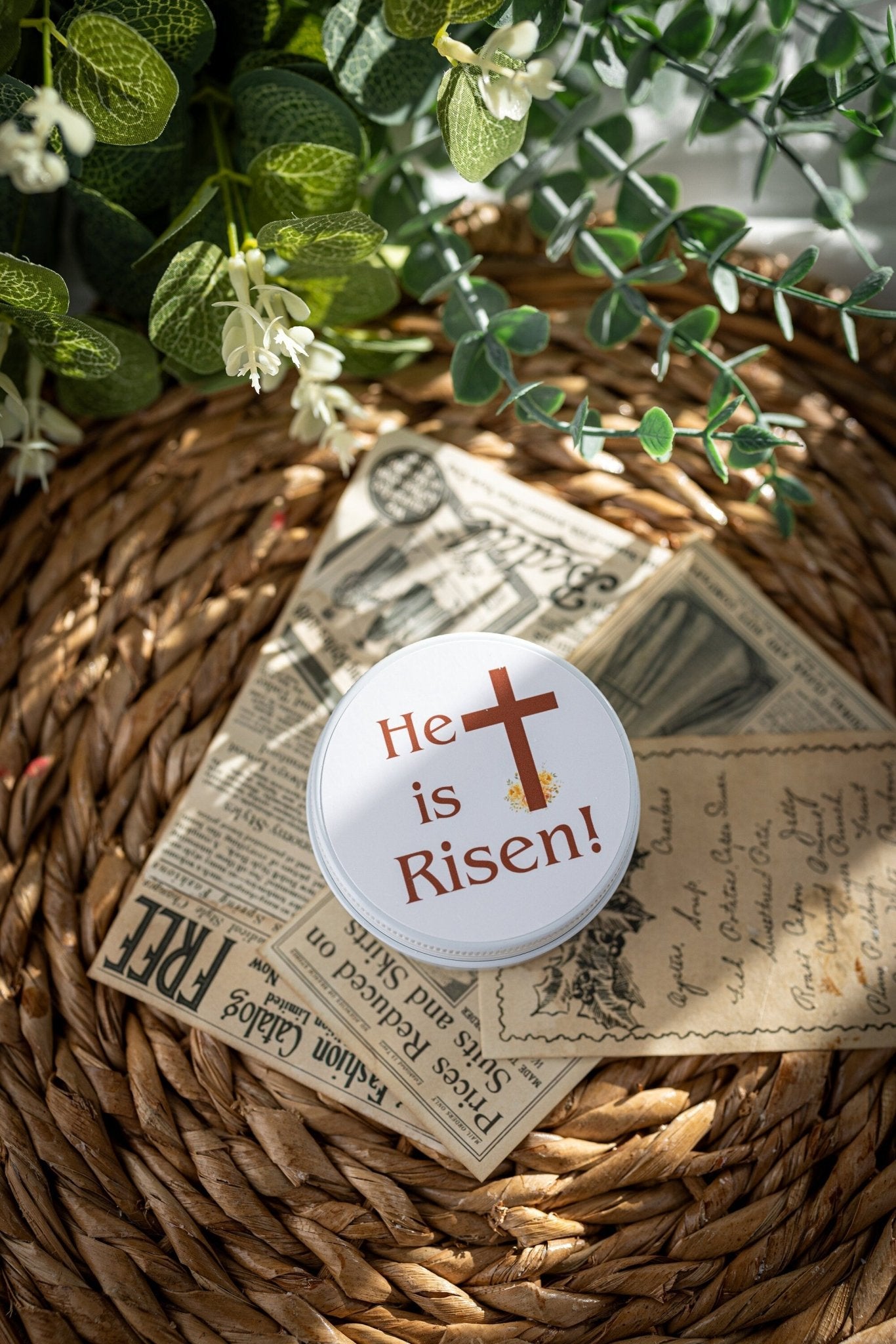 Easter Candle Favors - Happy Easter Favors for Guests, Christian Candle Favor, Bulk Candles, Easter Tins Candle