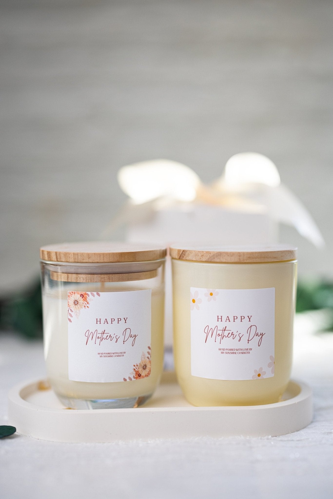 Mother's Day Gift Basket,Candle Gift Set//Personalized Mother's Day Gift,Choose Your Scent,Floral Mother's Day Gift,Gift Trio Set