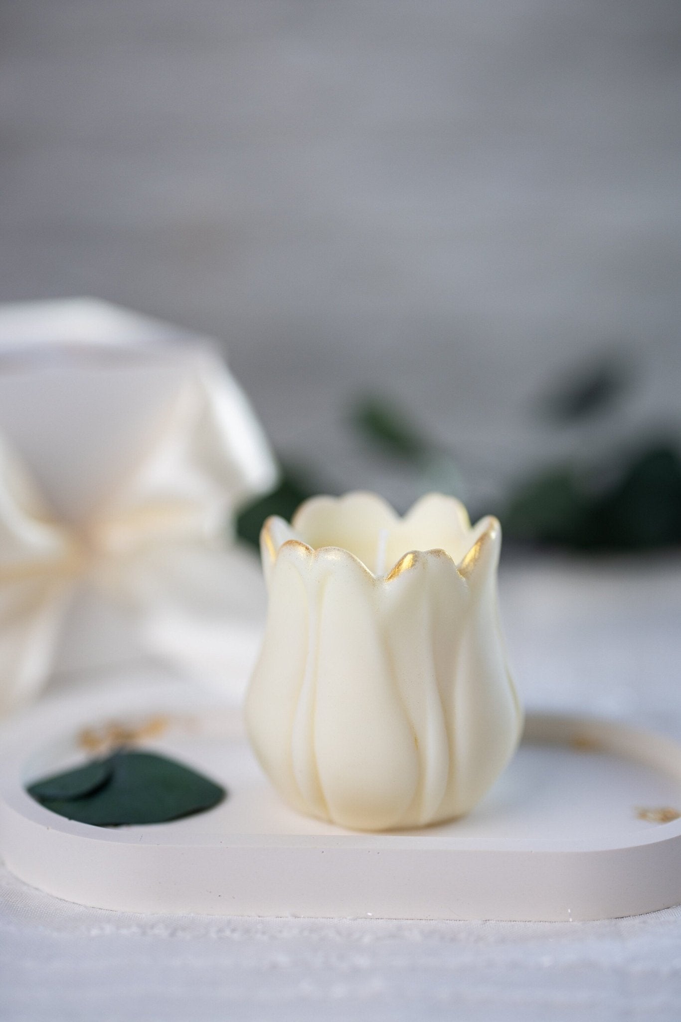 Golden Unique Tulip Candles, Handmade Tulip Candle, Bridesmaid Gift, Wedding Favor, Flower Tulip, Mother's Day Gift, Housewarming Gift
