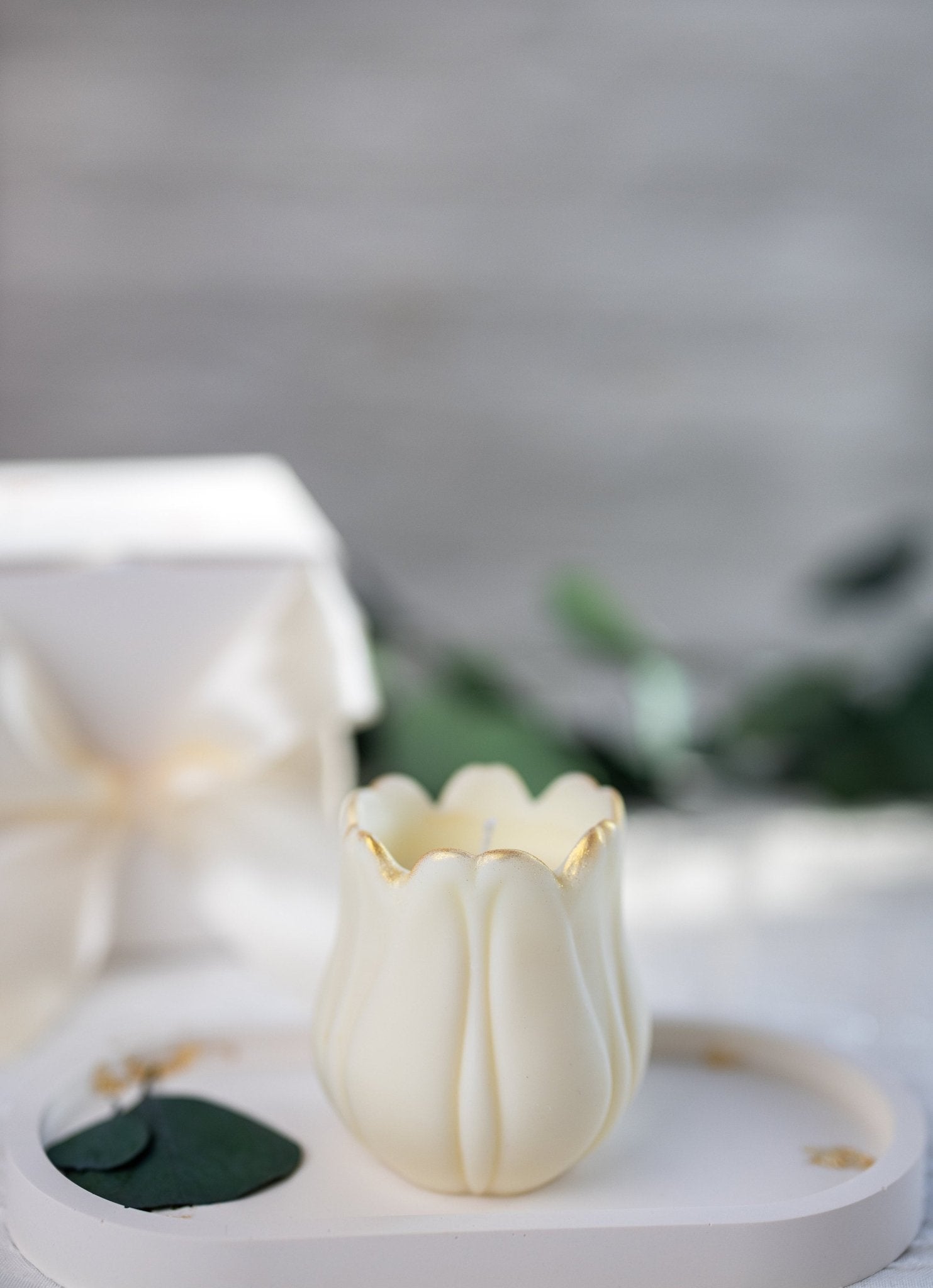 Golden Unique Tulip Candles, Handmade Tulip Candle, Bridesmaid Gift, Wedding Favor, Flower Tulip, Mother's Day Gift, Housewarming Gift