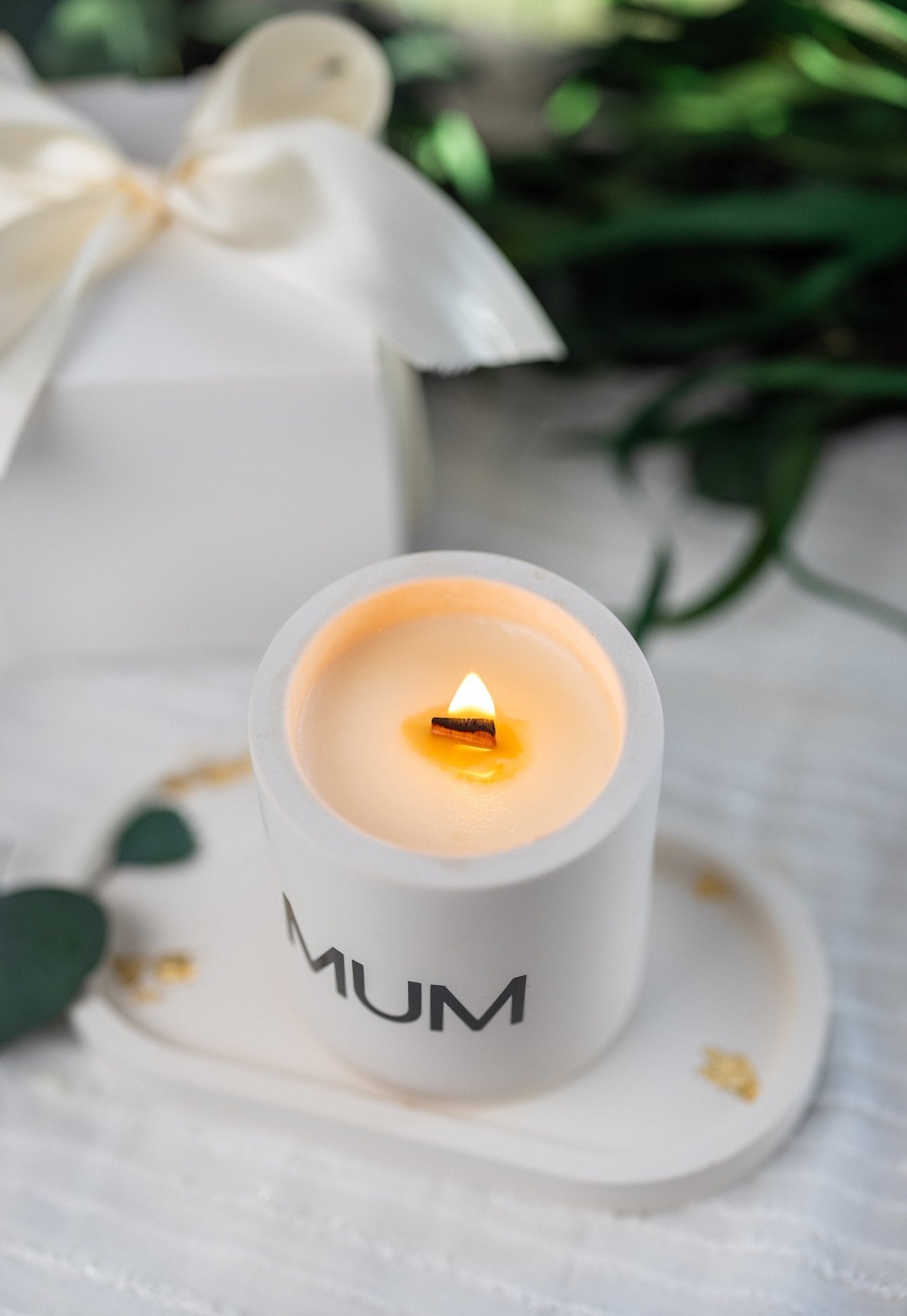 MUM Candle /Scented Soy Candle /Wood Wick Candle/ Jasmine Resin Jar