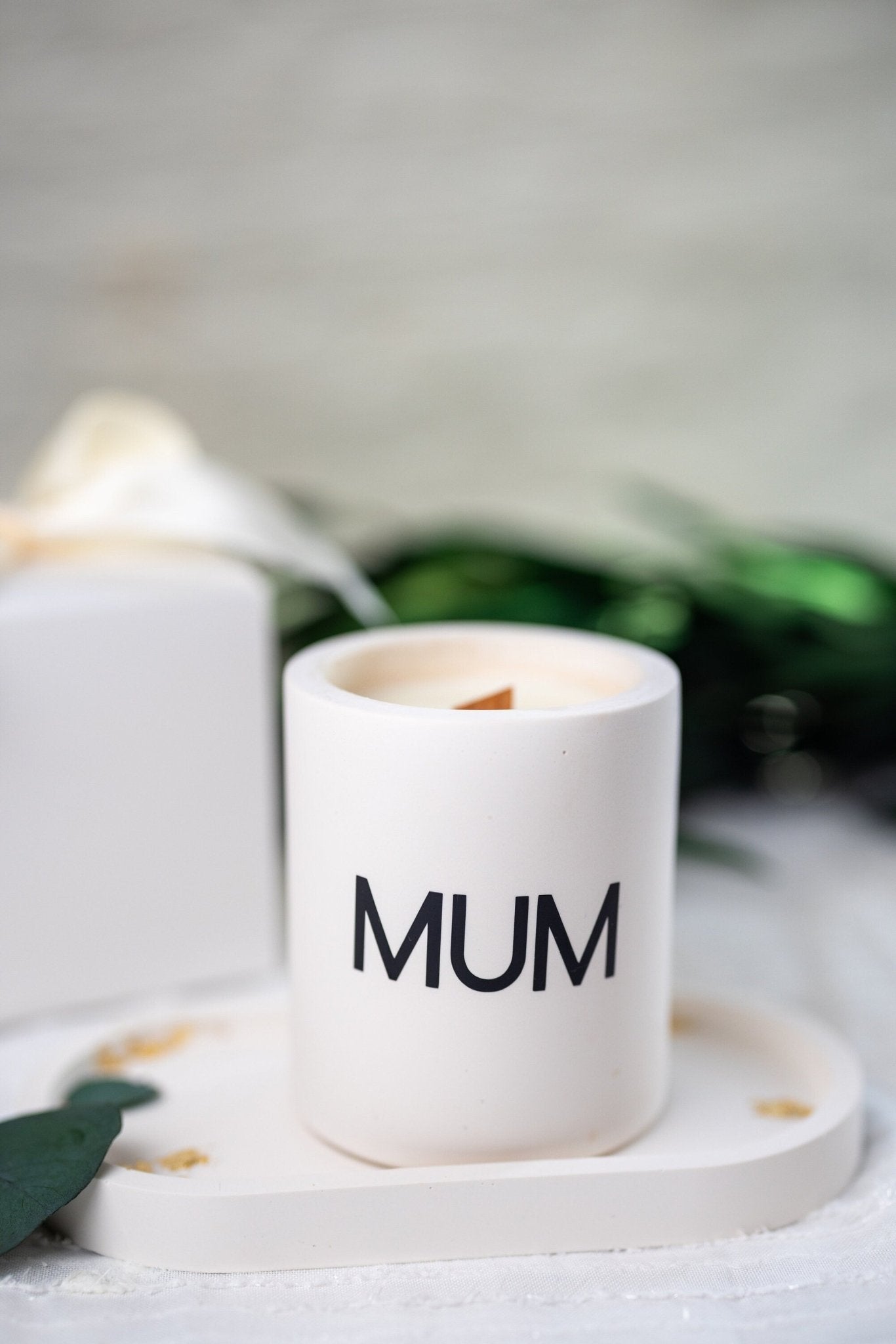MUM Candle /Scented Soy Candle /Wood Wick Candle/ Jasmine Resin Jar