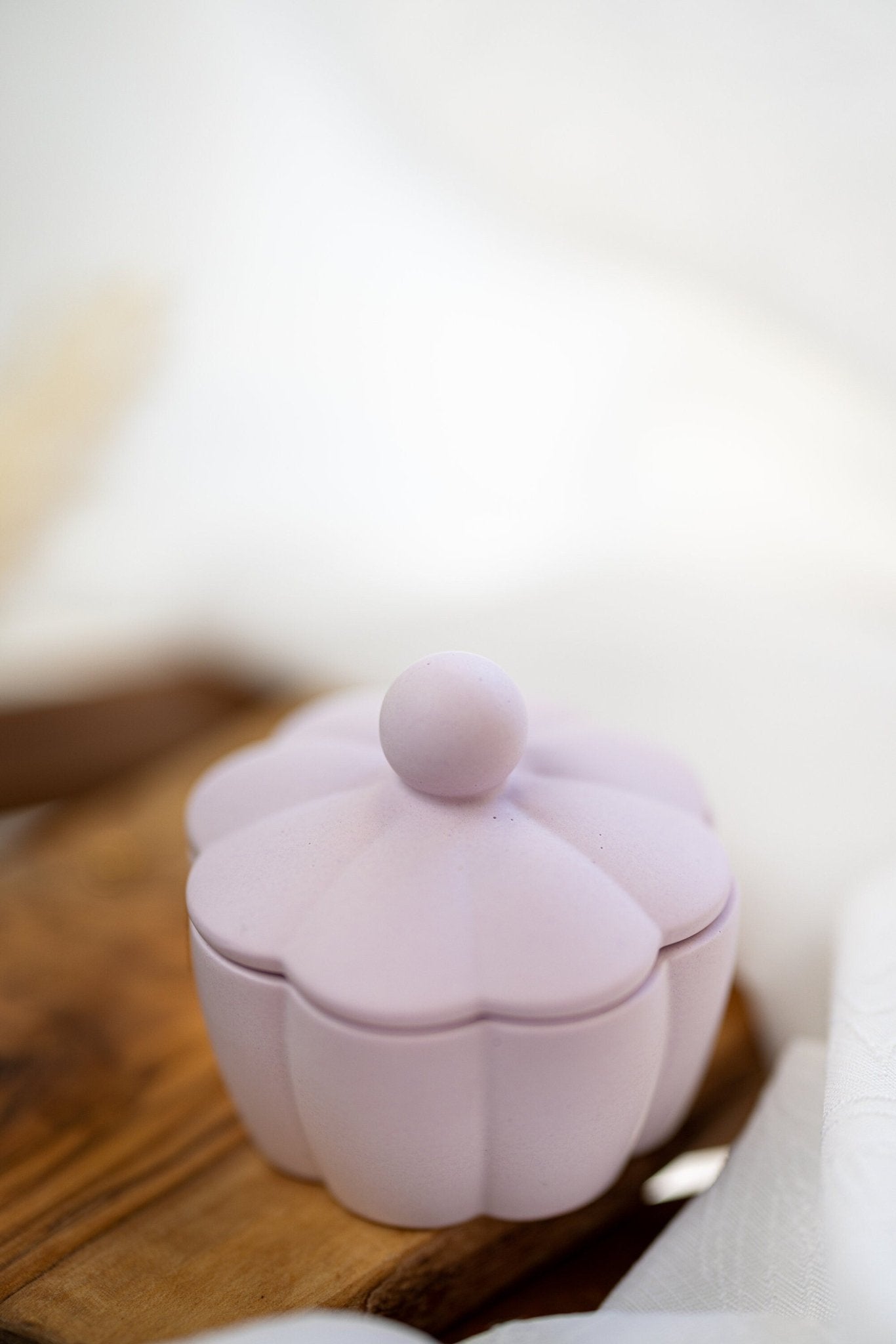 Unique Flower Jesmonite concrete Trinket Jar, Trinket Jar , Flower Jar With LID , Jewelry Box