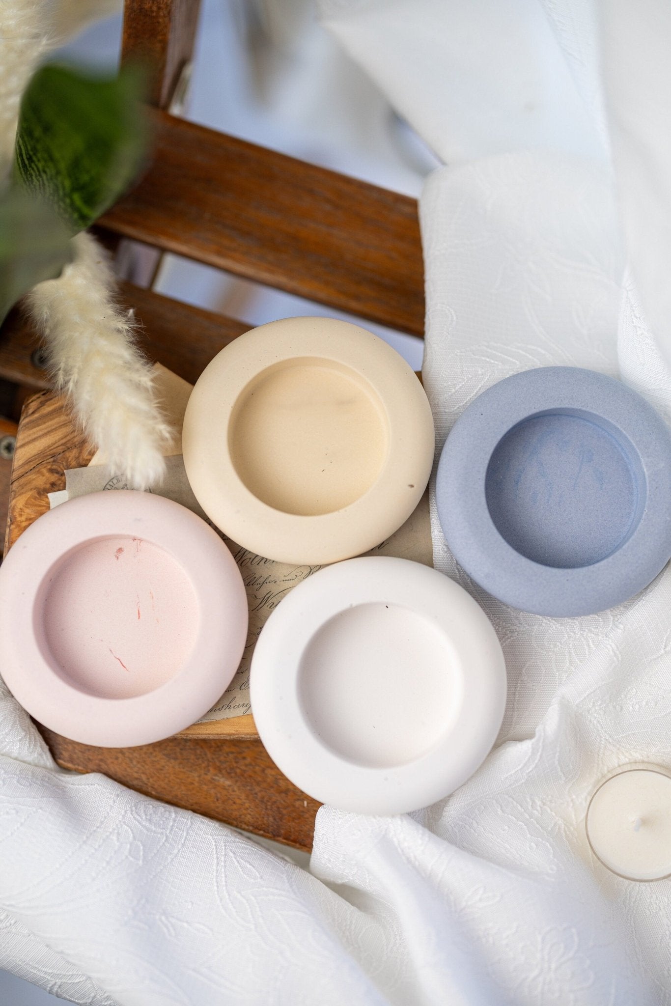 Cute Tea Light Holder, Jesmonite Jar , Home decor, Candle Holder , Round Tea Light Holder