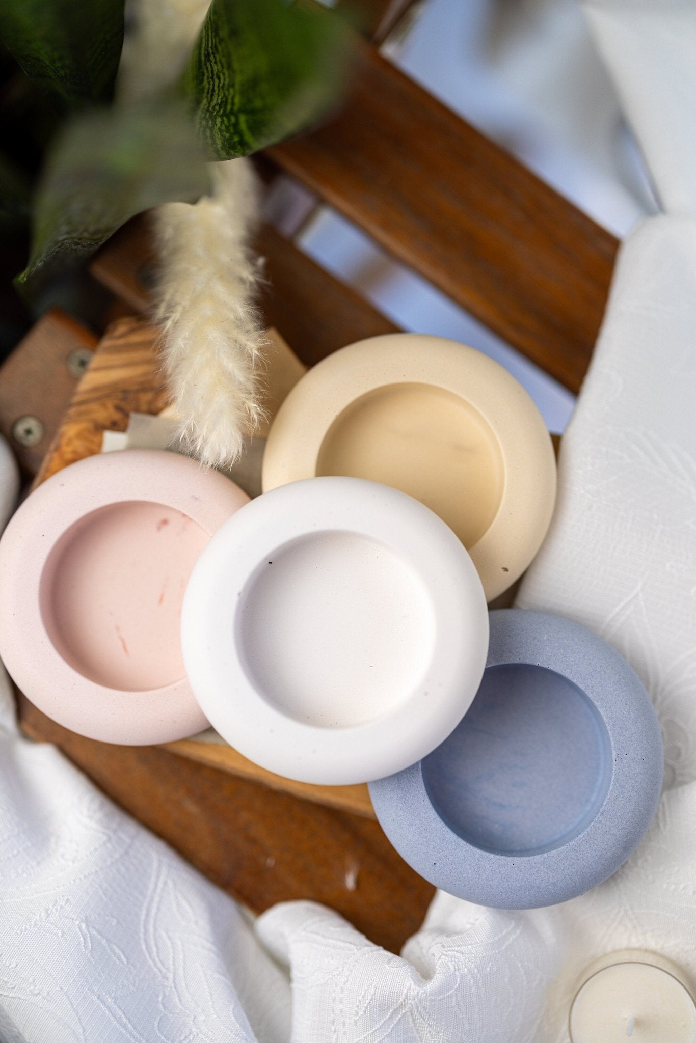 Cute Tea Light Holder, Jesmonite Jar , Home decor, Candle Holder , Round Tea Light Holder