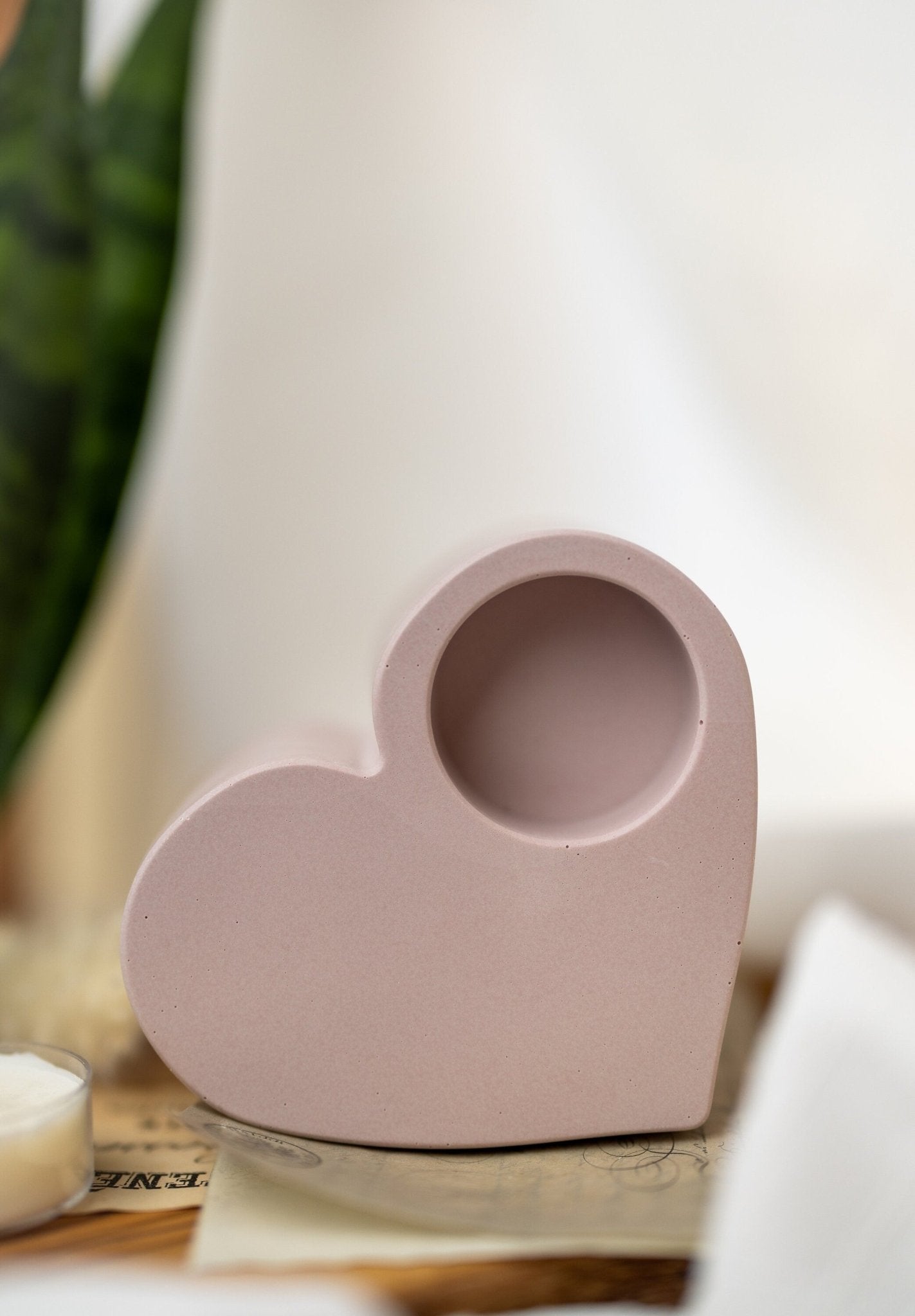 Heart Shape Candle Holders Mother's Day Gift Heart Ornament Large Concrete Hearts,Unique Candle Holder