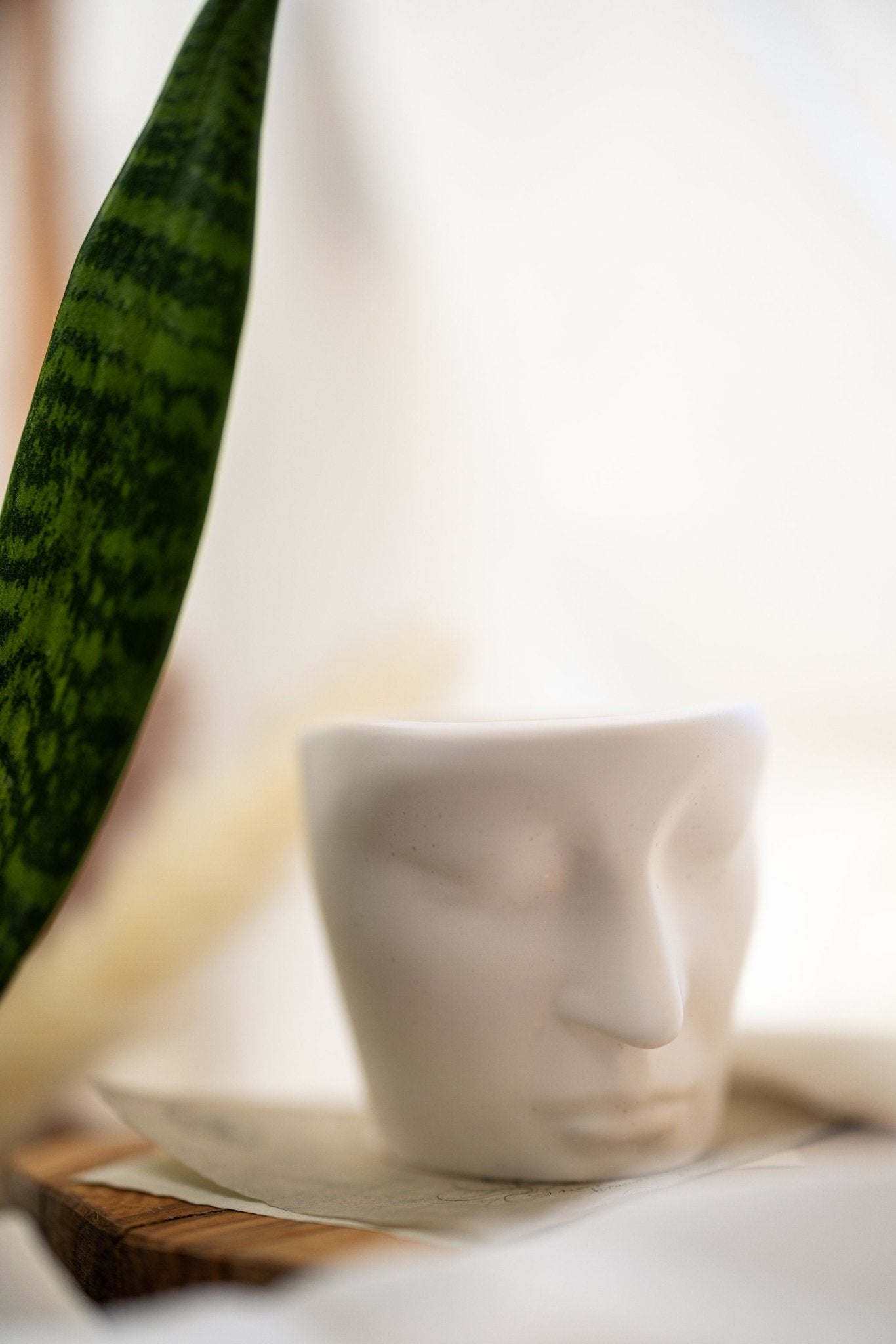 Handmade Face Planter Pot , Decorative Tray , Unique Flower Pot , Concerete Tray