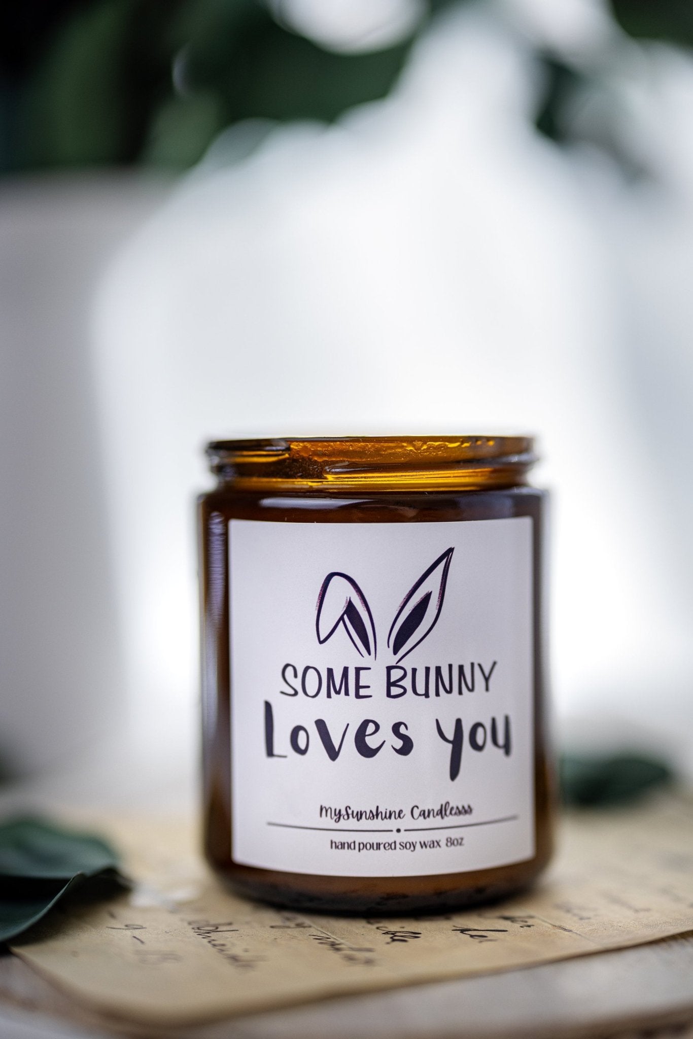 Some Bunny Loves You Happy Easter Gift for Her Easter Gift for Him Cute Easter Gift Easter Candle Best Friend Gifts