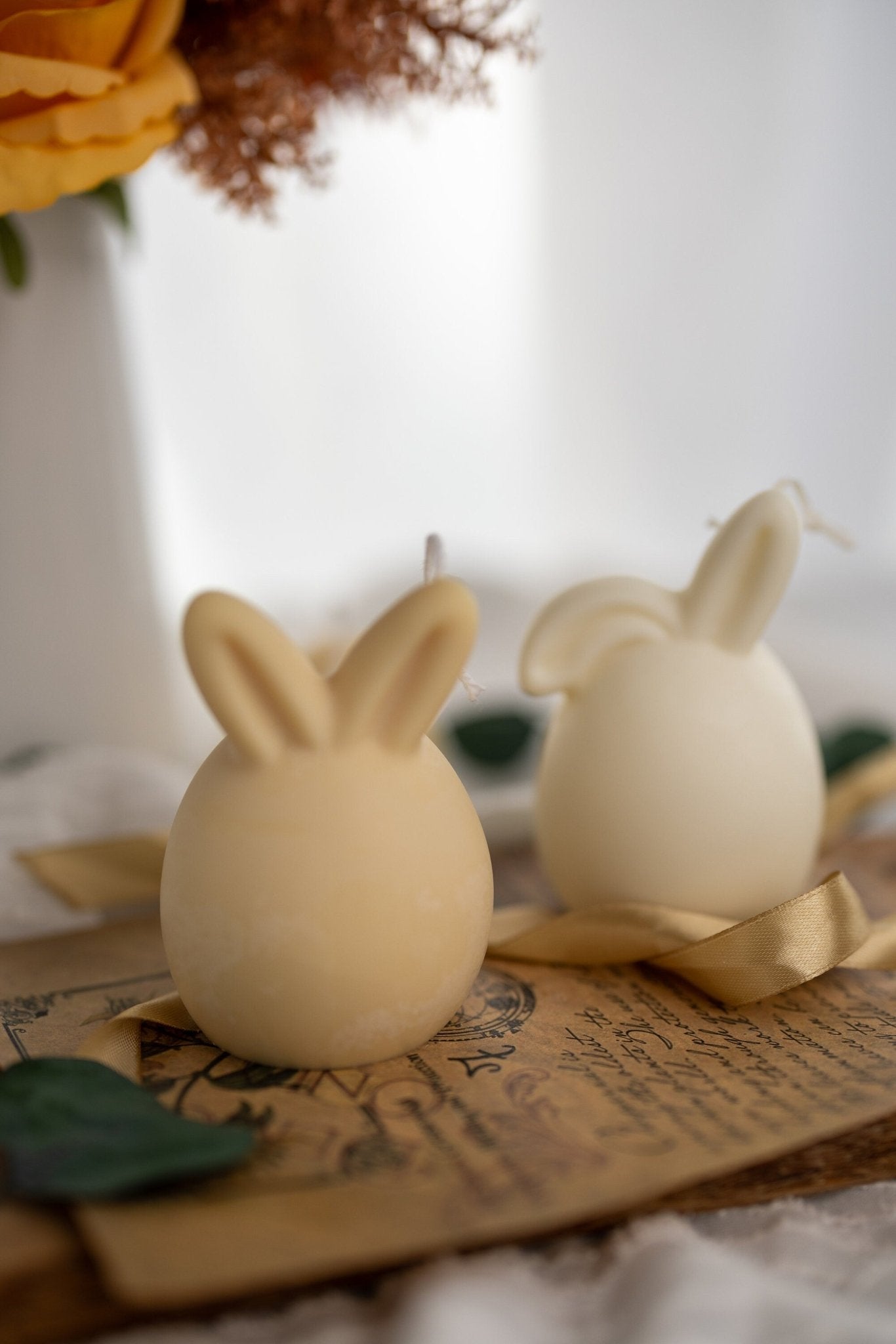 Easter Bunny Egg Candle, Floppy Ears, Easter bunny candle, Easter egg candle, Easter bunny decor, Handmade Candle, Egg Hunting