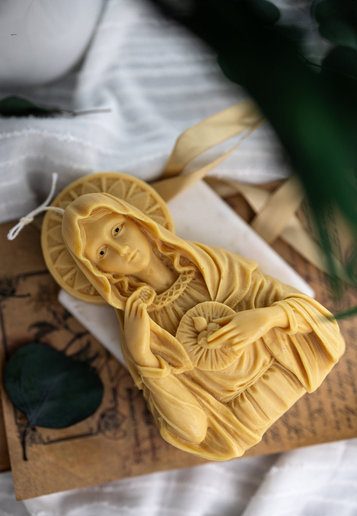 Large Virgin Mary Candle , 100% Soy Wax , 6in Candle