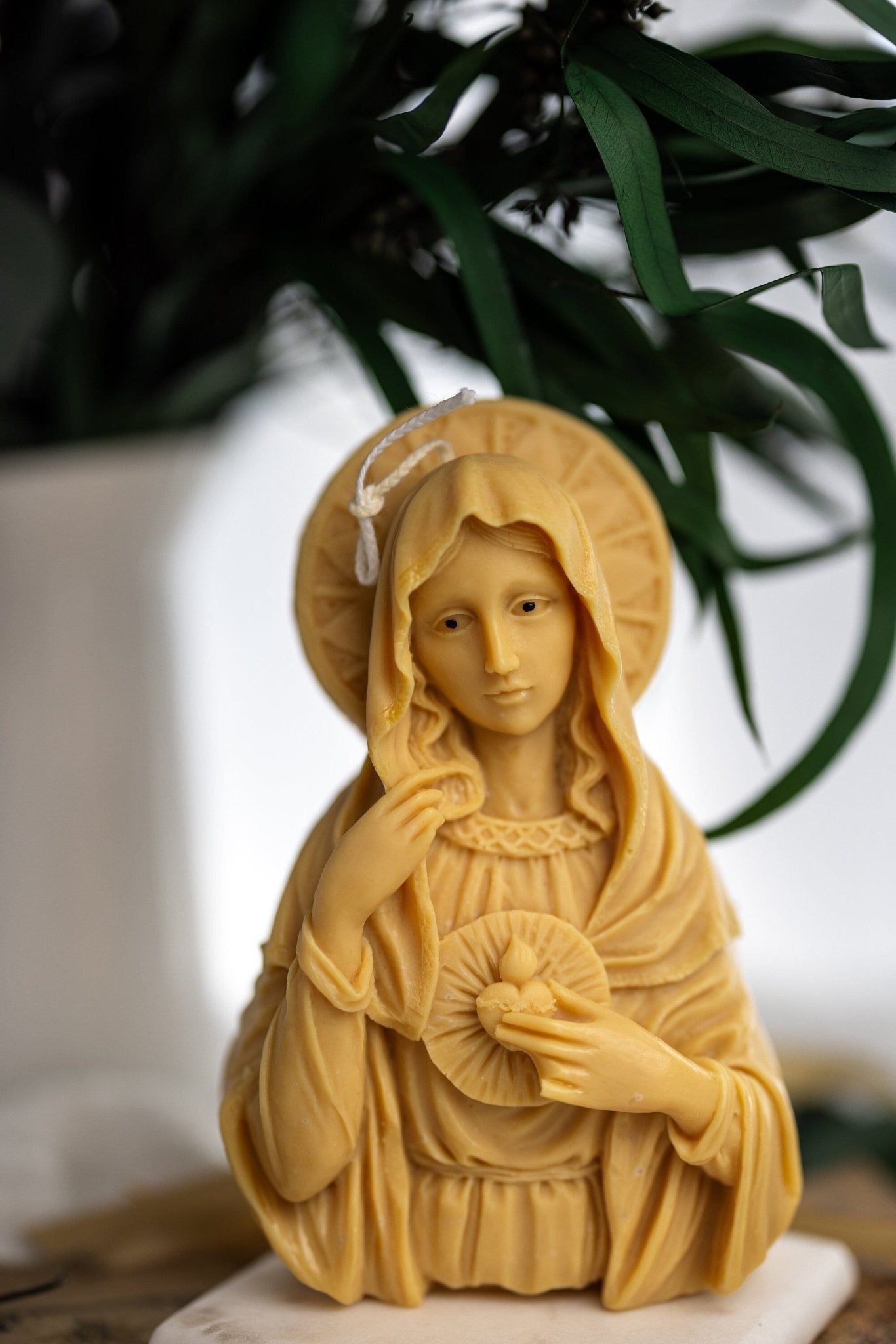 Large Virgin Mary Candle , 100% Soy Wax , 6in Candle