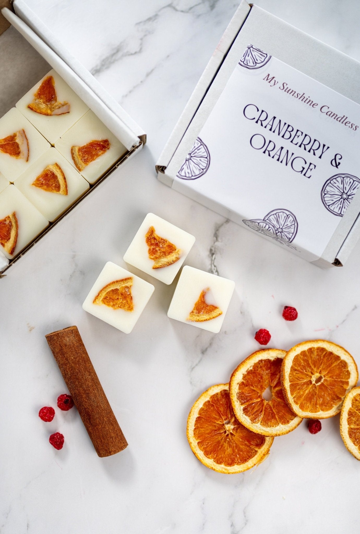 Amazing High Scent Wax Melts , Orange & Cranberry Make with 100% Natural Soy Wax
