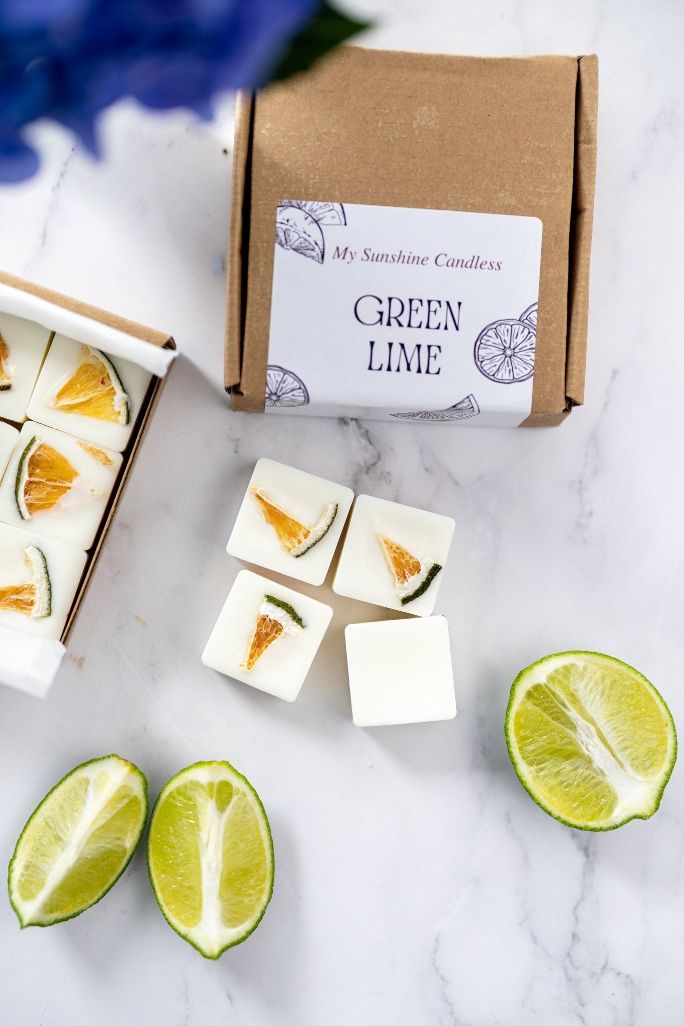 Green LIME Wax Melts , Scented Soy Wax Cubes , Free Shipping on orders over 35