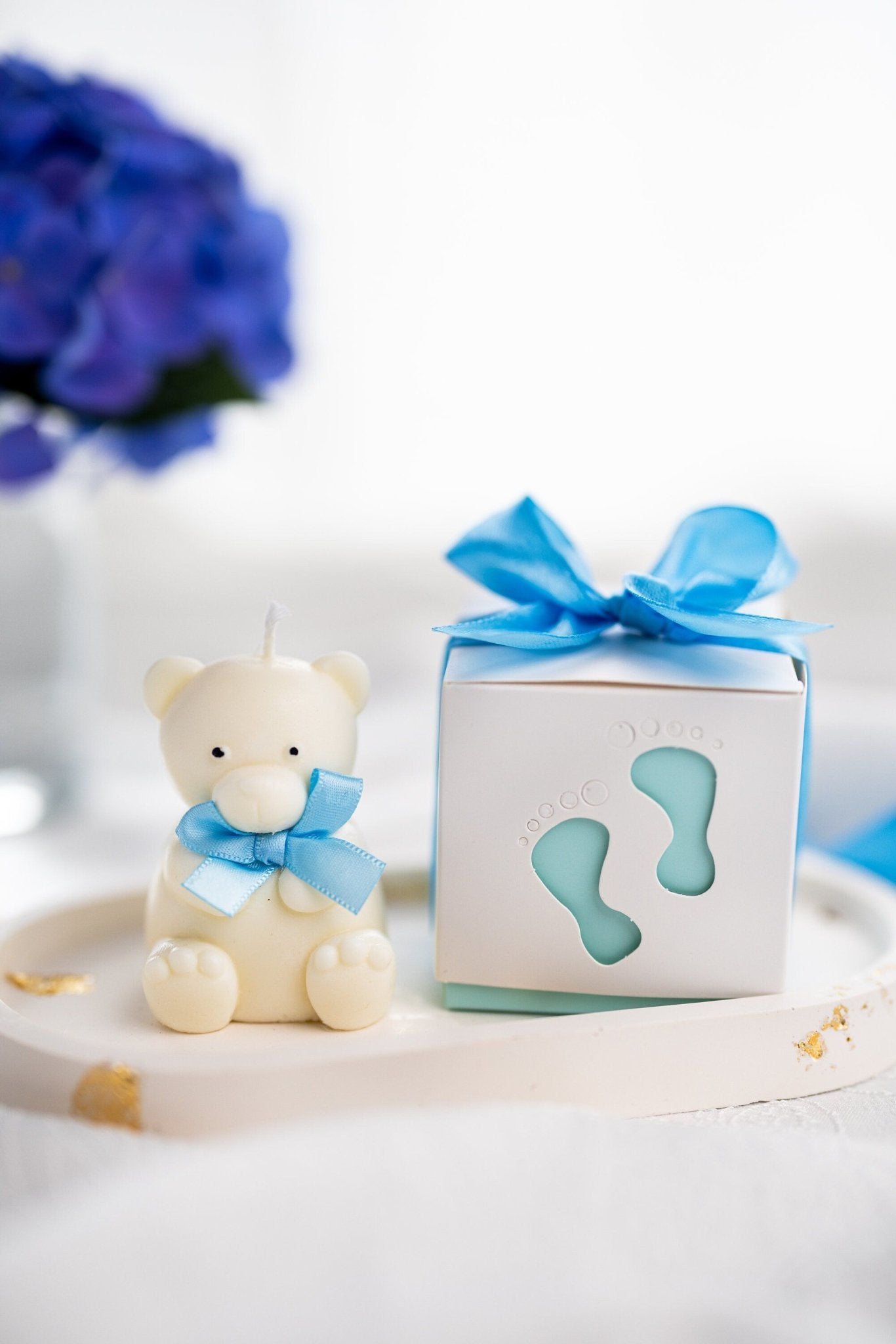 Personalized Candle Tag Gift – Cute Teddy Bear Candle, Baby Shower & Event Favors, Party Gift Box - MY Sunshine Candless
