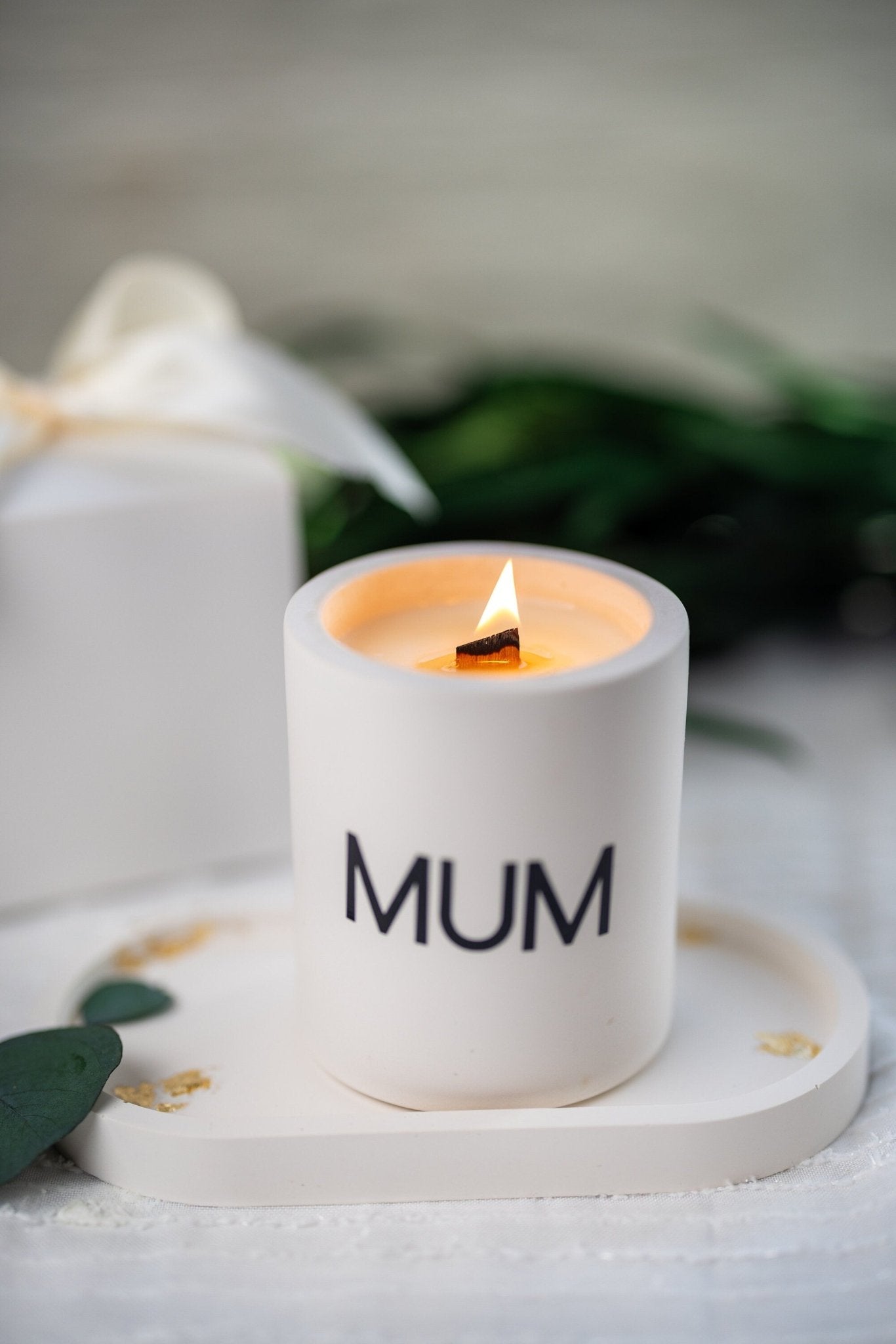 MUM Candle /Scented Soy Candle /Wood Wick Candle/ Jasmine Resin Jar