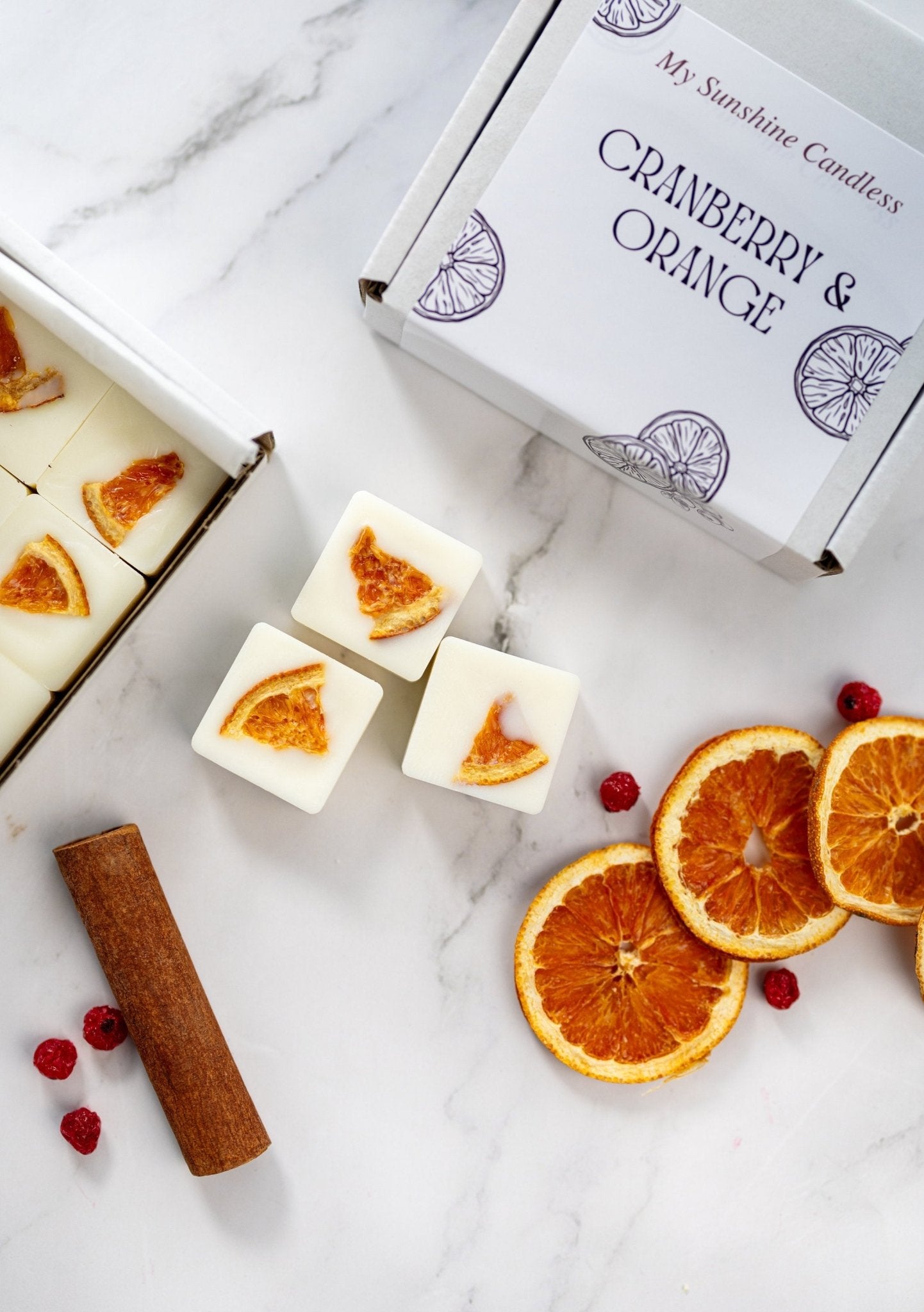 Amazing High Scent Wax Melts , Orange & Cranberry Make with 100% Natural Soy Wax
