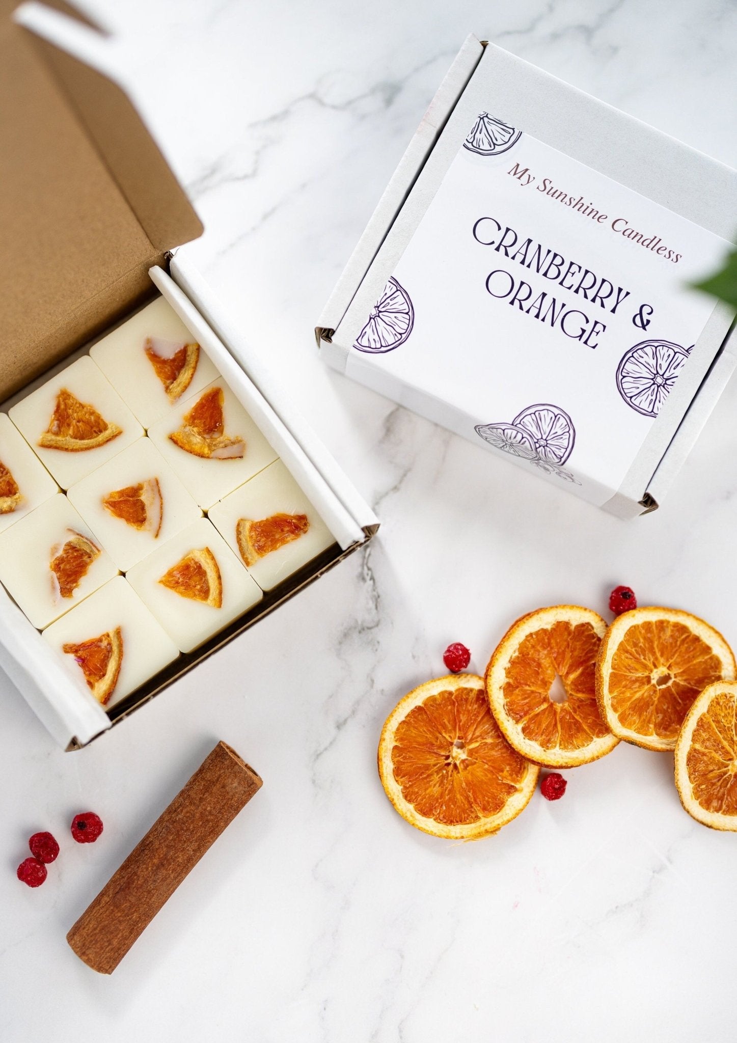 Amazing High Scent Wax Melts , Orange & Cranberry Make with 100% Natural Soy Wax