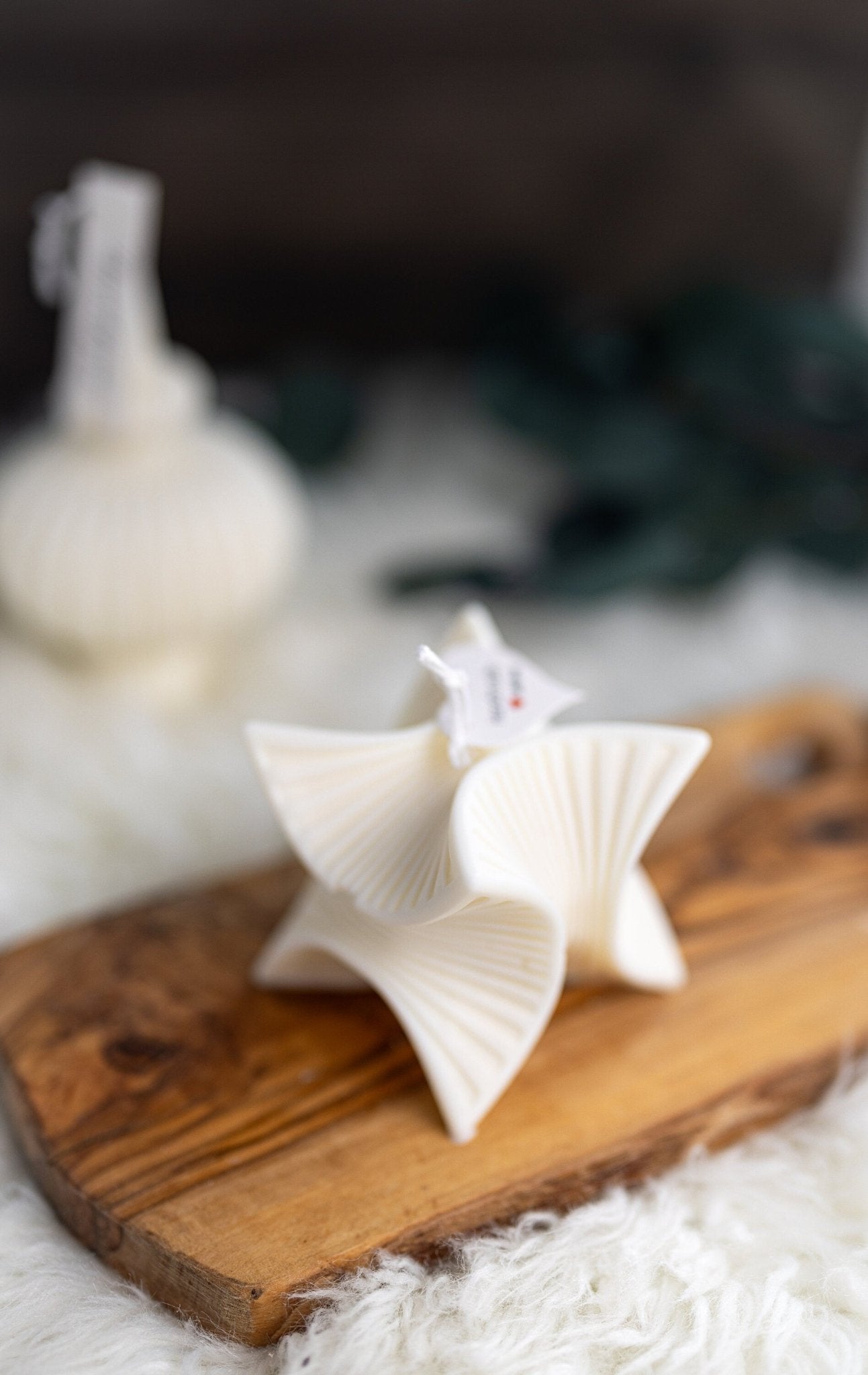 Unique Design Aesthetic Candle/Wavy Striped Sculptural Candle/Pillar Candle/ Modern Candle