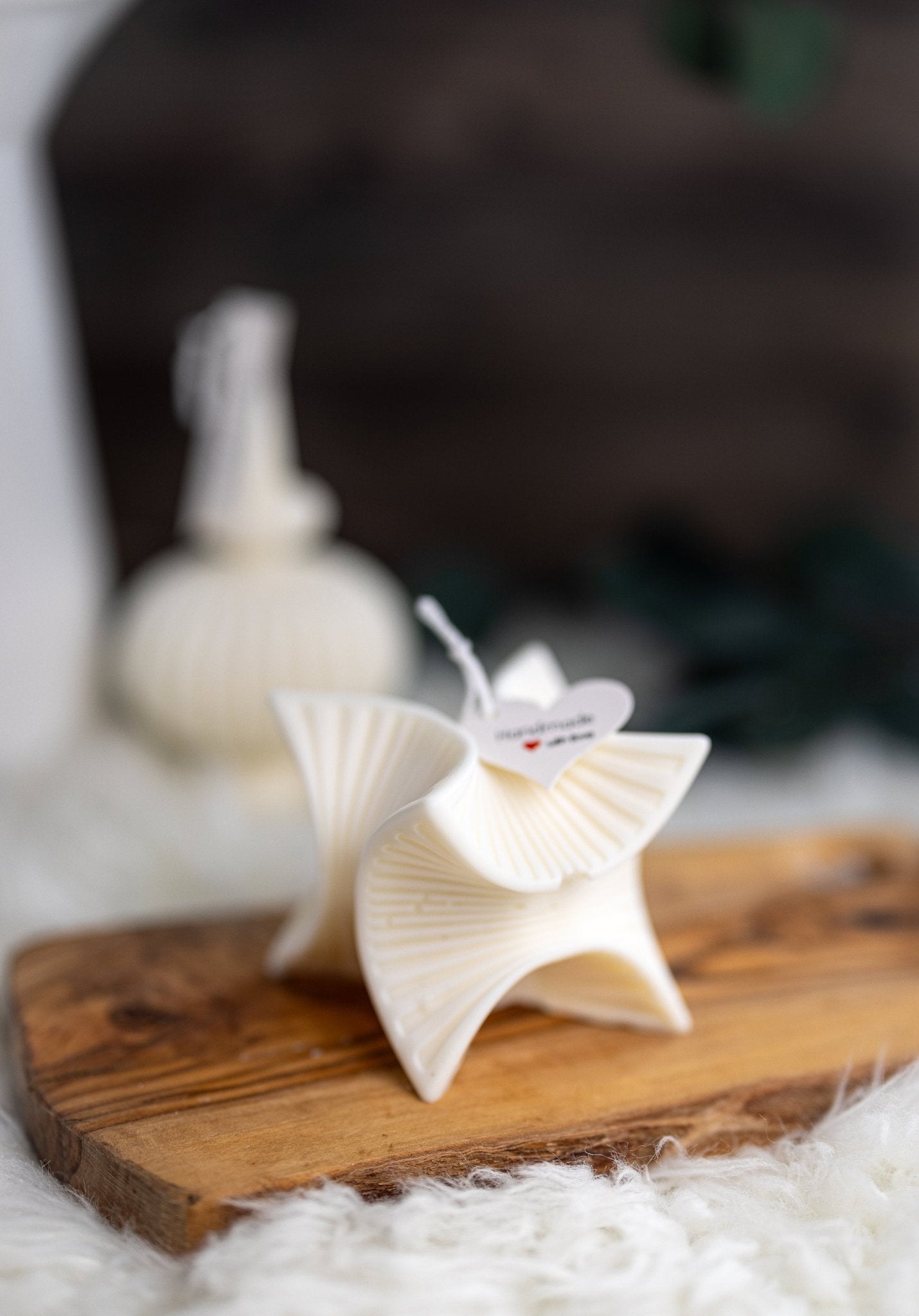 Unique Design Aesthetic Candle/Wavy Striped Sculptural Candle/Pillar Candle/ Modern Candle