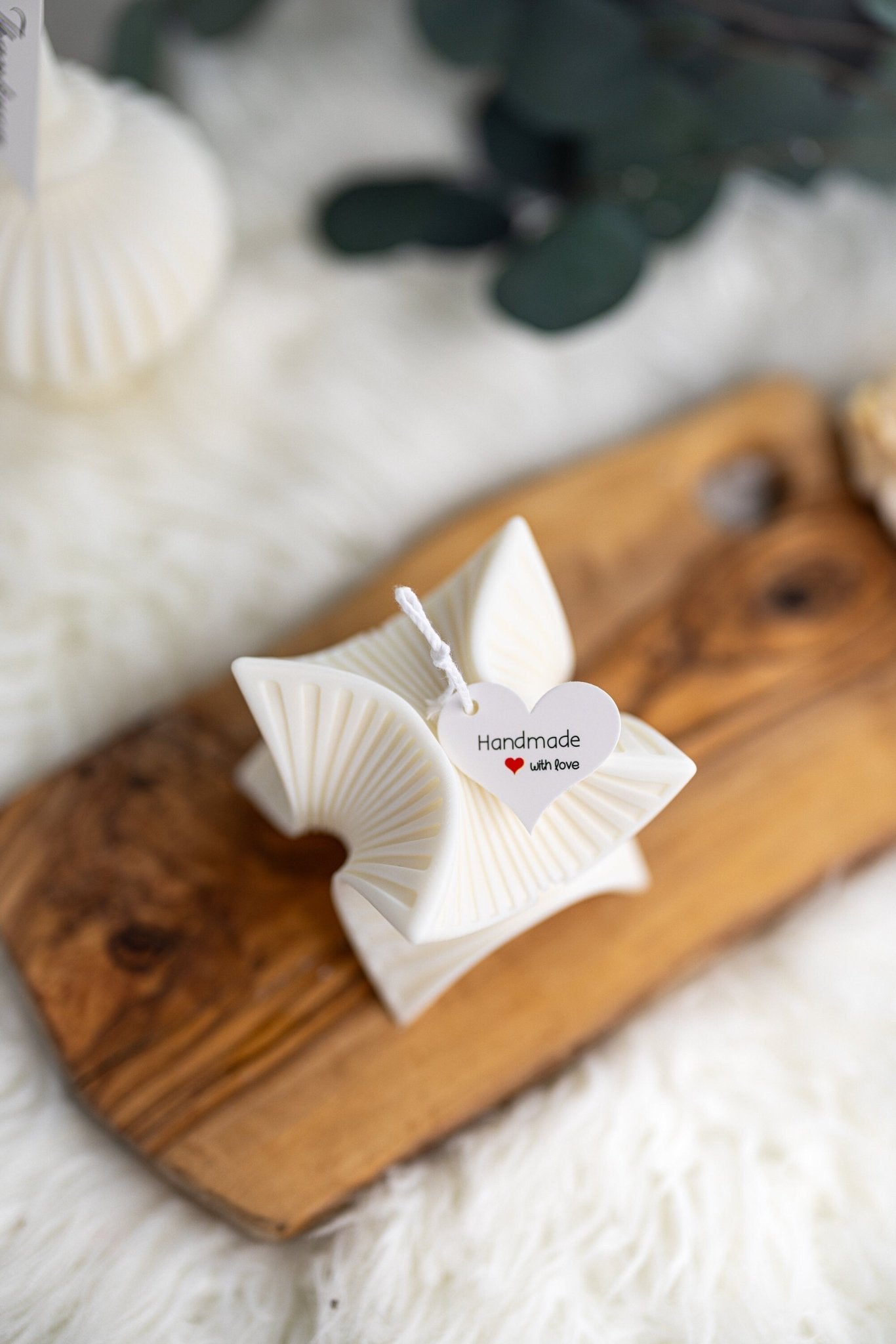 Unique Design Aesthetic Candle/Wavy Striped Sculptural Candle/Pillar Candle/ Modern Candle