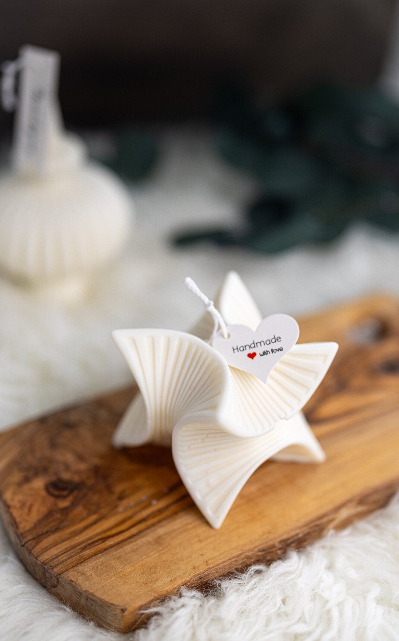 Unique Design Aesthetic Candle/Wavy Striped Sculptural Candle/Pillar Candle/ Modern Candle