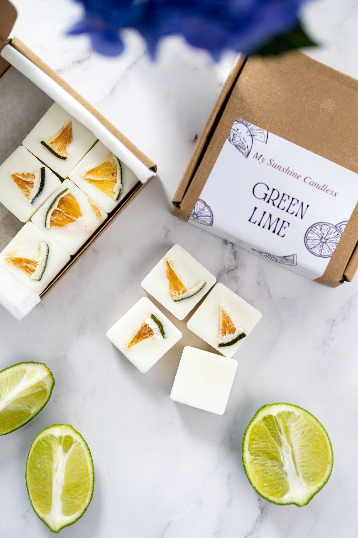 Green LIME Wax Melts , Scented Soy Wax Cubes , Free Shipping on orders over 35