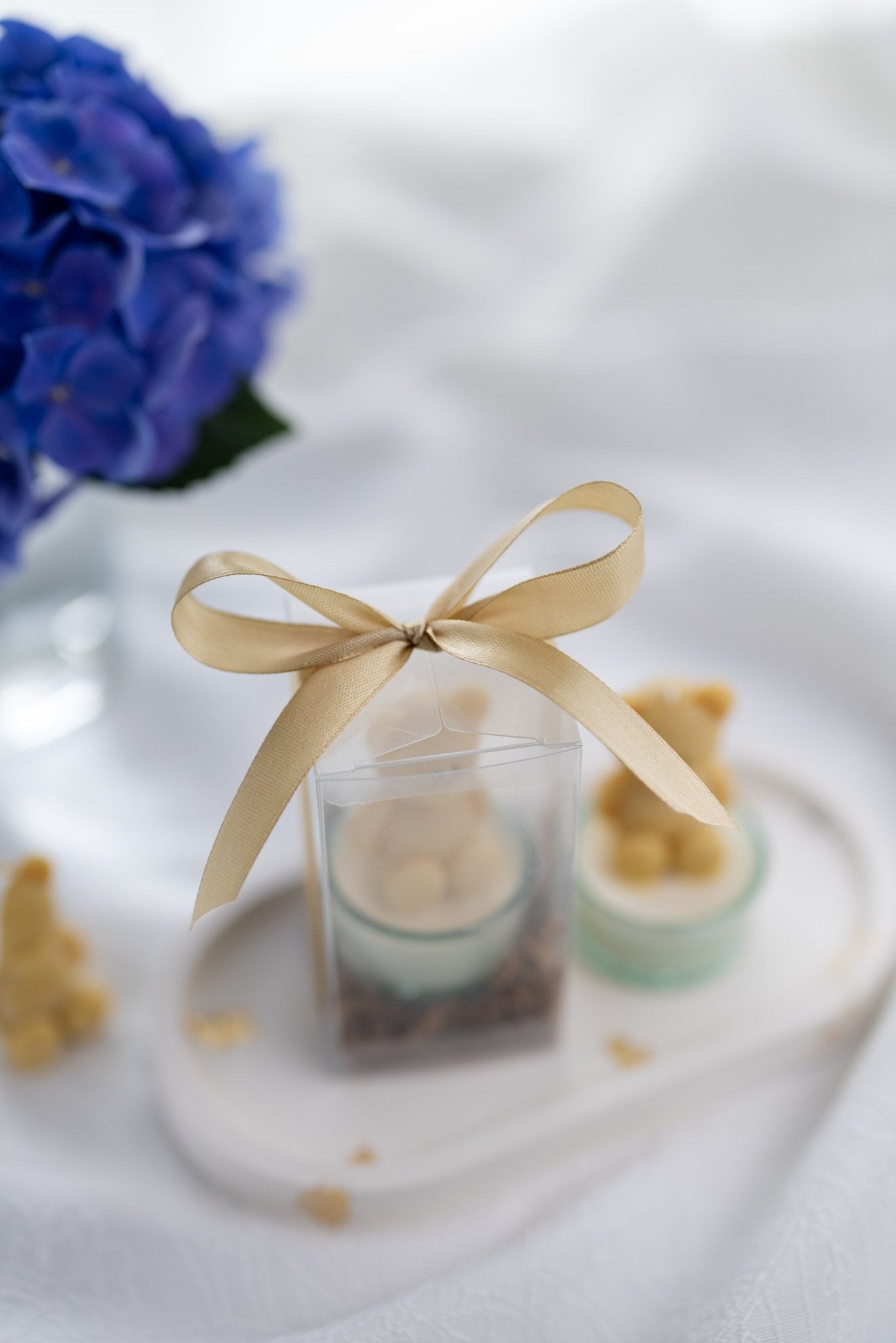 Mini Teddy Bear Candle Favors , Perfect for Bear Parties , Mimi Bear Candles for Baby Showers & Birthdays