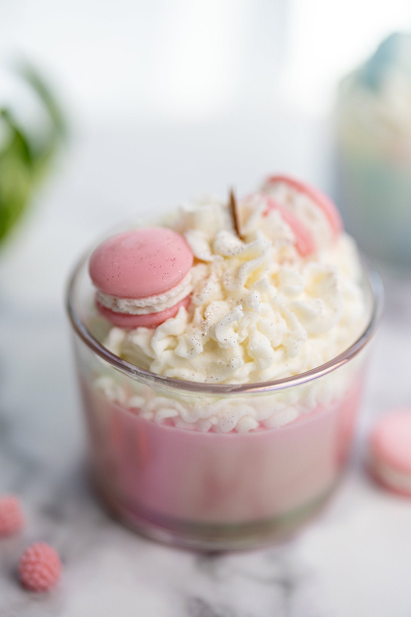 Large Macaroons Candle/Macaron Candle/Dessert Candle /Gift for Her/ Iridescent Clear Jars