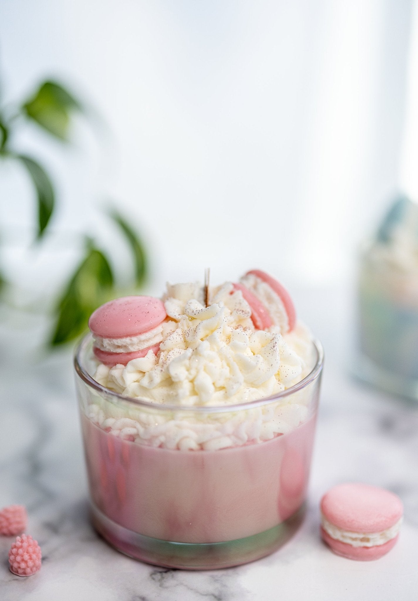 Large Macaroons Candle/Macaron Candle/Dessert Candle /Gift for Her/ Iridescent Clear Jars