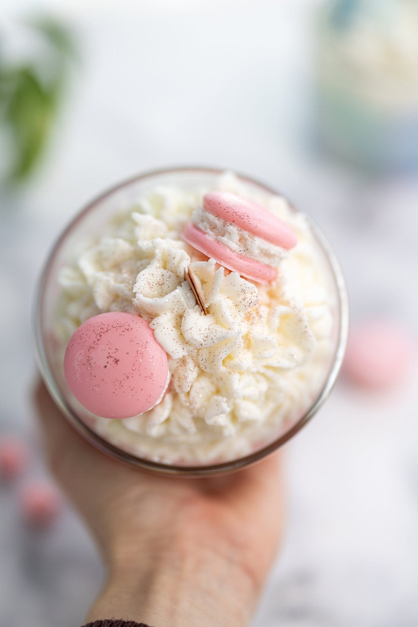 Large Macaroons Candle/Macaron Candle/Dessert Candle /Gift for Her/ Iridescent Clear Jars