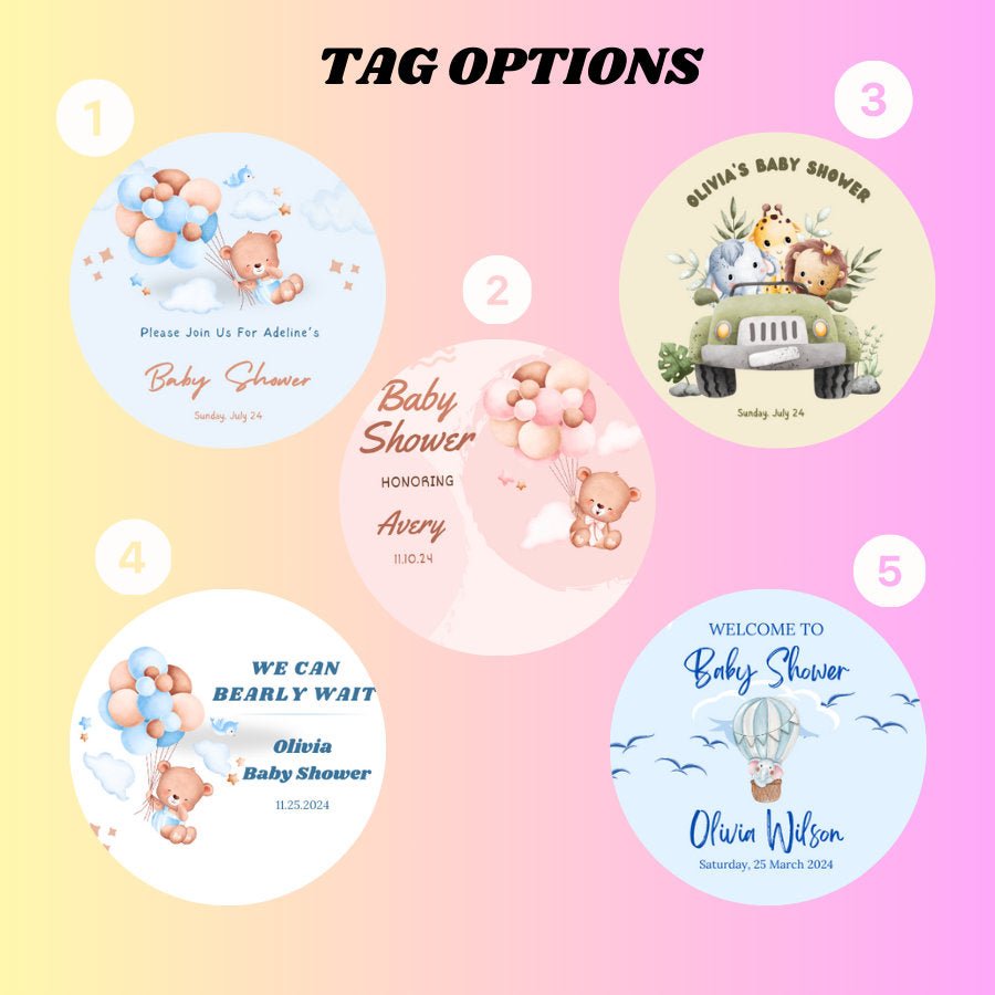 Personalized Candle Tag Gift – Cute Teddy Bear Candle, Baby Shower & Event Favors, Party Gift Box - MY Sunshine Candless