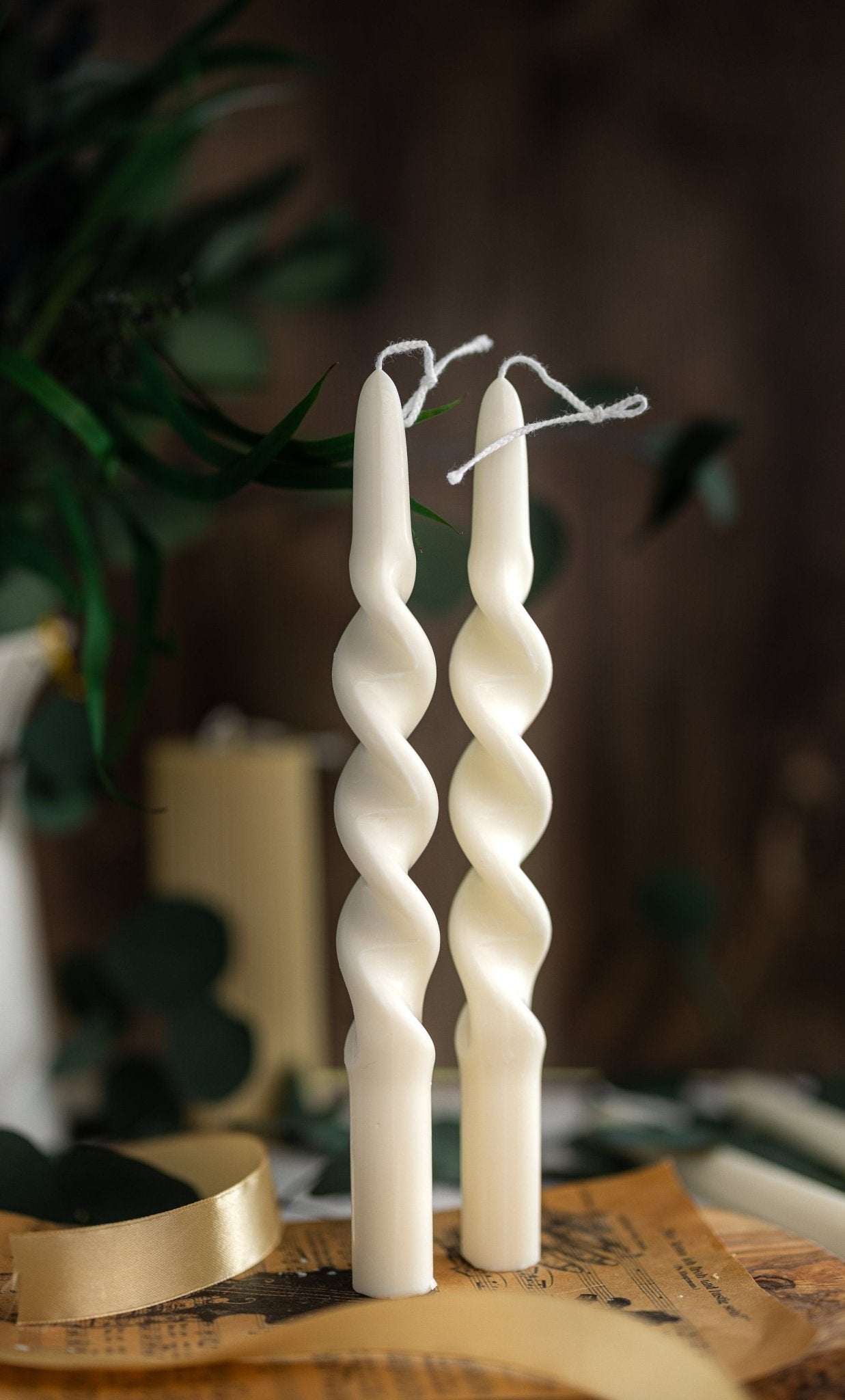 Twisted Spiral Candle /Taper Candles /Dinner Table/Weeding Candles /Any Color /Soy Wax Candles