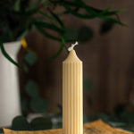 Ribbed Pillar Candle/ Geometric Candle/ Striped Candle, Column Candle/ Minimalist Home Decor/ Pillar Candle/ Natural Soy Wax