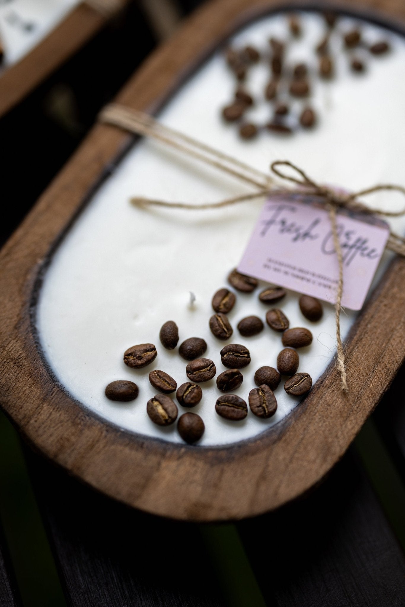 Coffee Scented Dough Bowl/ Coffee Lover Gift/With Real Coffee Beans/ Home Decor Gift /Farmhouse Decor