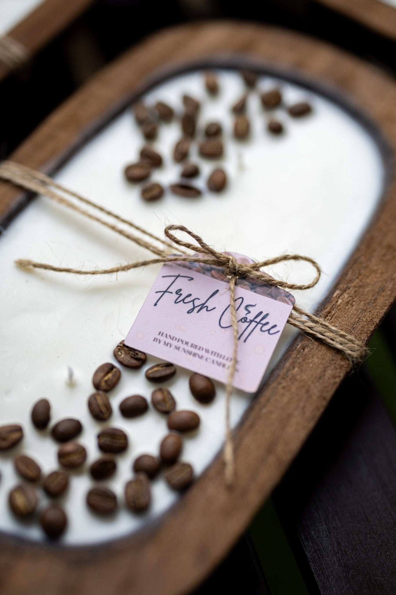 Coffee Scented Dough Bowl/ Coffee Lover Gift/With Real Coffee Beans/ Home Decor Gift /Farmhouse Decor