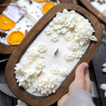 Flower Scented Dough Bowl/ Handcrafted Flower Bowl /Dough Bowl/Farmhouse candle/large candle