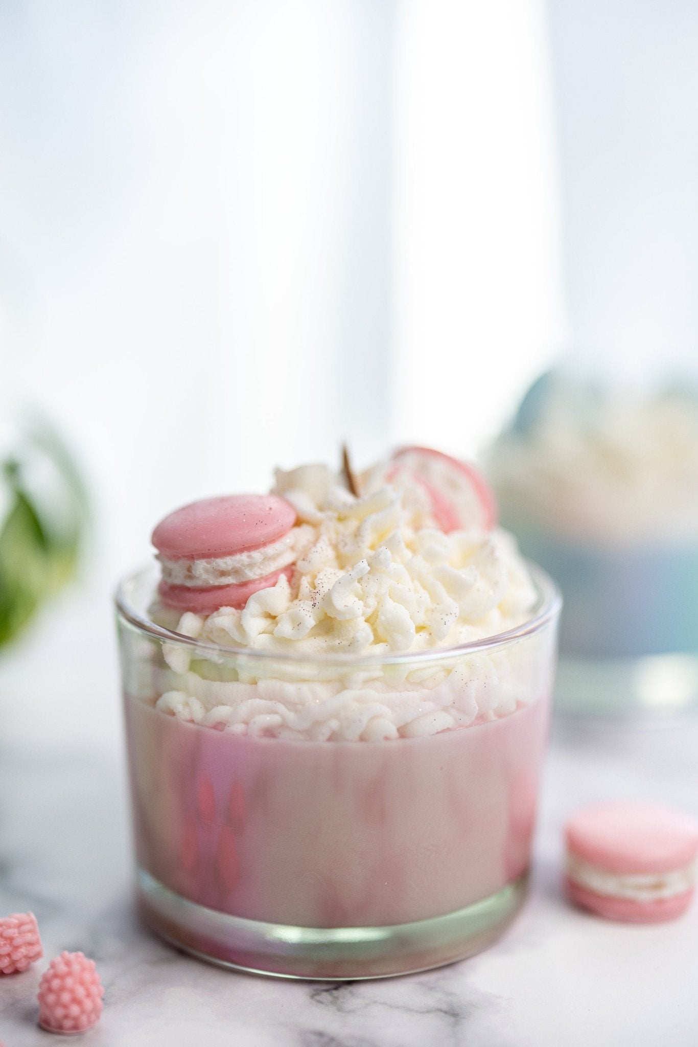 Large Macaroons Candle/Macaron Candle/Dessert Candle /Gift for Her/ Iridescent Clear Jars