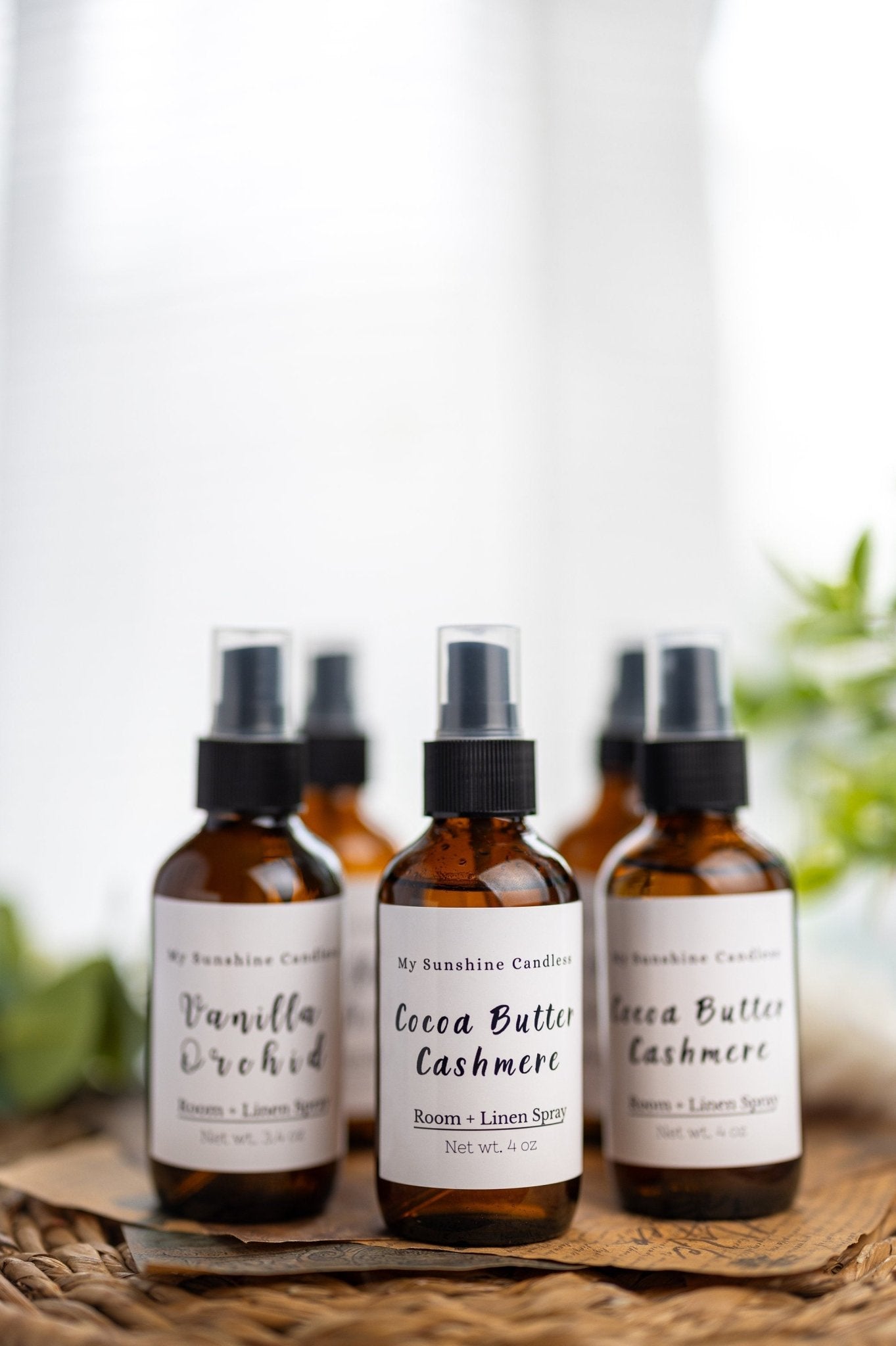 Room + Linen Spray 4oz Glass Amber Bottle/Fabric Spray/Summer ,Spring Winter Scents to Choose/Room Freshener /Perfect Gift