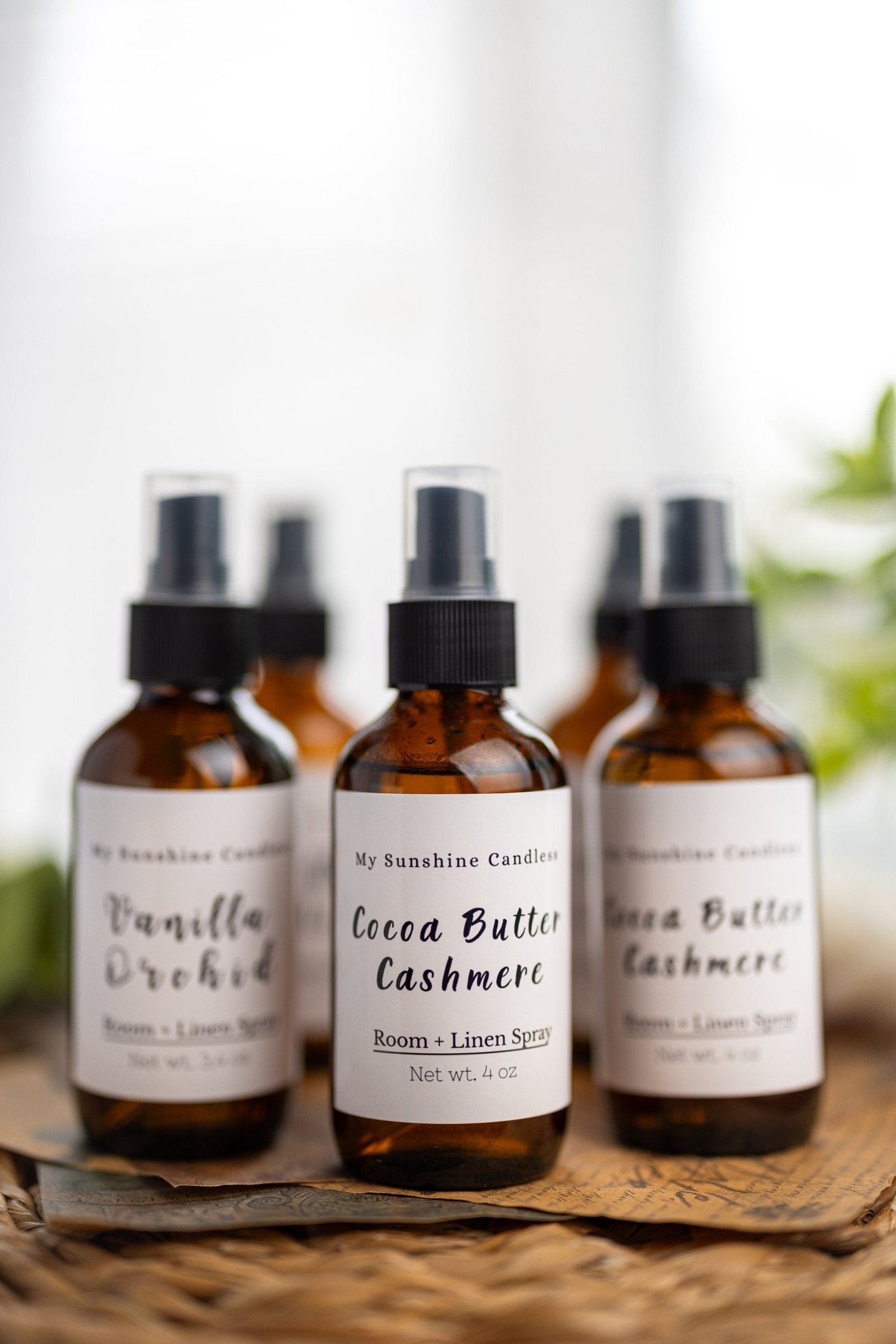 Room + Linen Spray 4oz Glass Amber Bottle/Fabric Spray/Summer ,Spring Winter Scents to Choose/Room Freshener /Perfect Gift