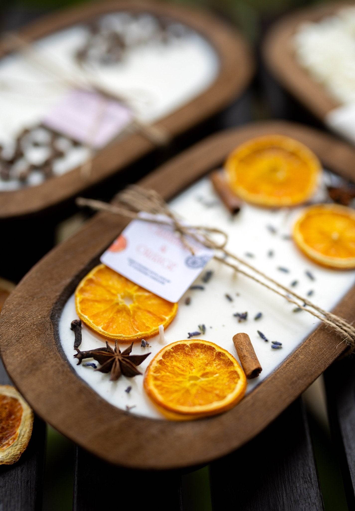 Dough Bowl Candle With Wood Wicks and Soy Wax/ Orange Bowl Candle /Farmhouse Candle/Fruit Candle /3 Wood Wick Candle /Mother's Day Gift