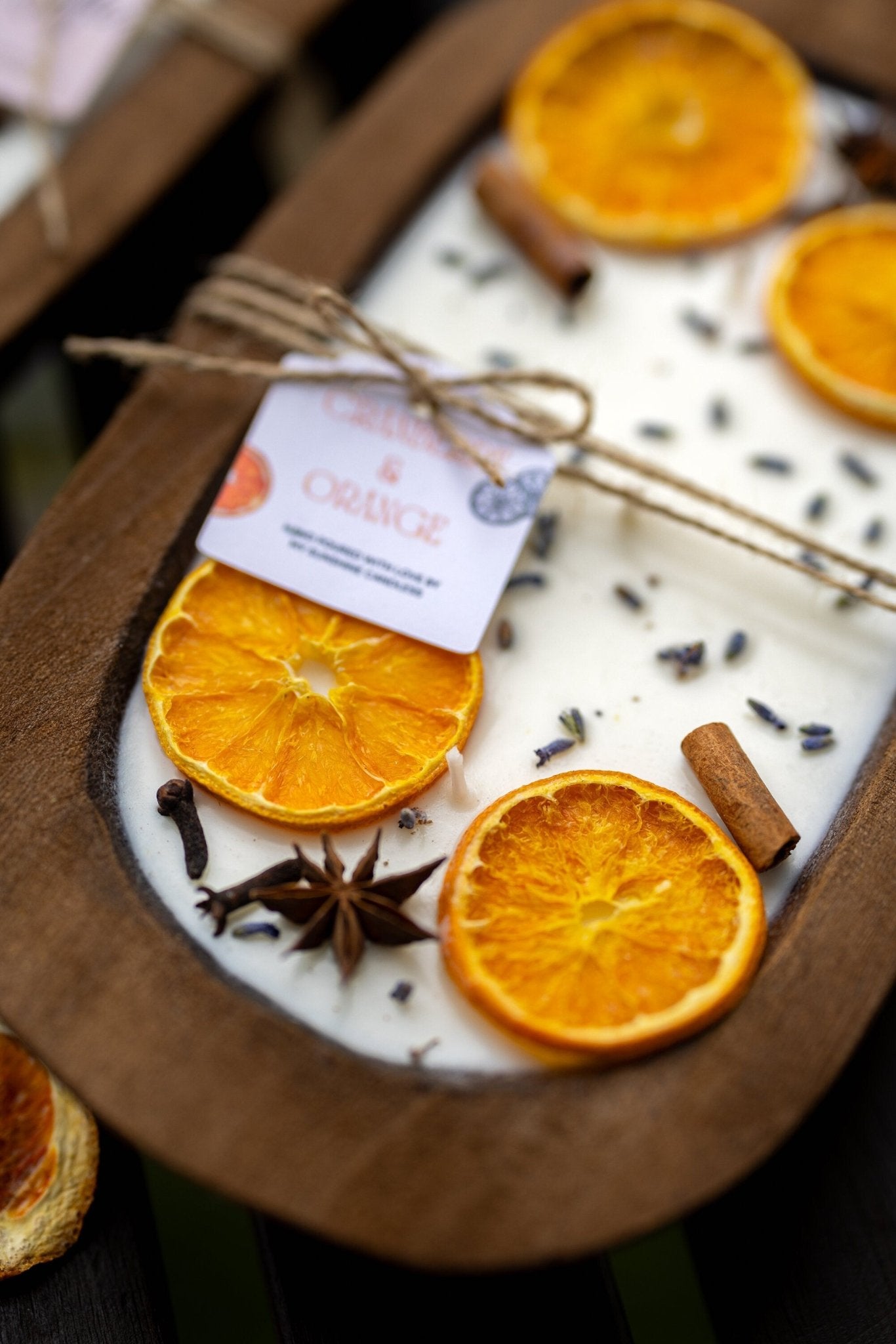 Dough Bowl Candle With Wood Wicks and Soy Wax/ Orange Bowl Candle /Farmhouse Candle/Fruit Candle /3 Wood Wick Candle /Mother's Day Gift