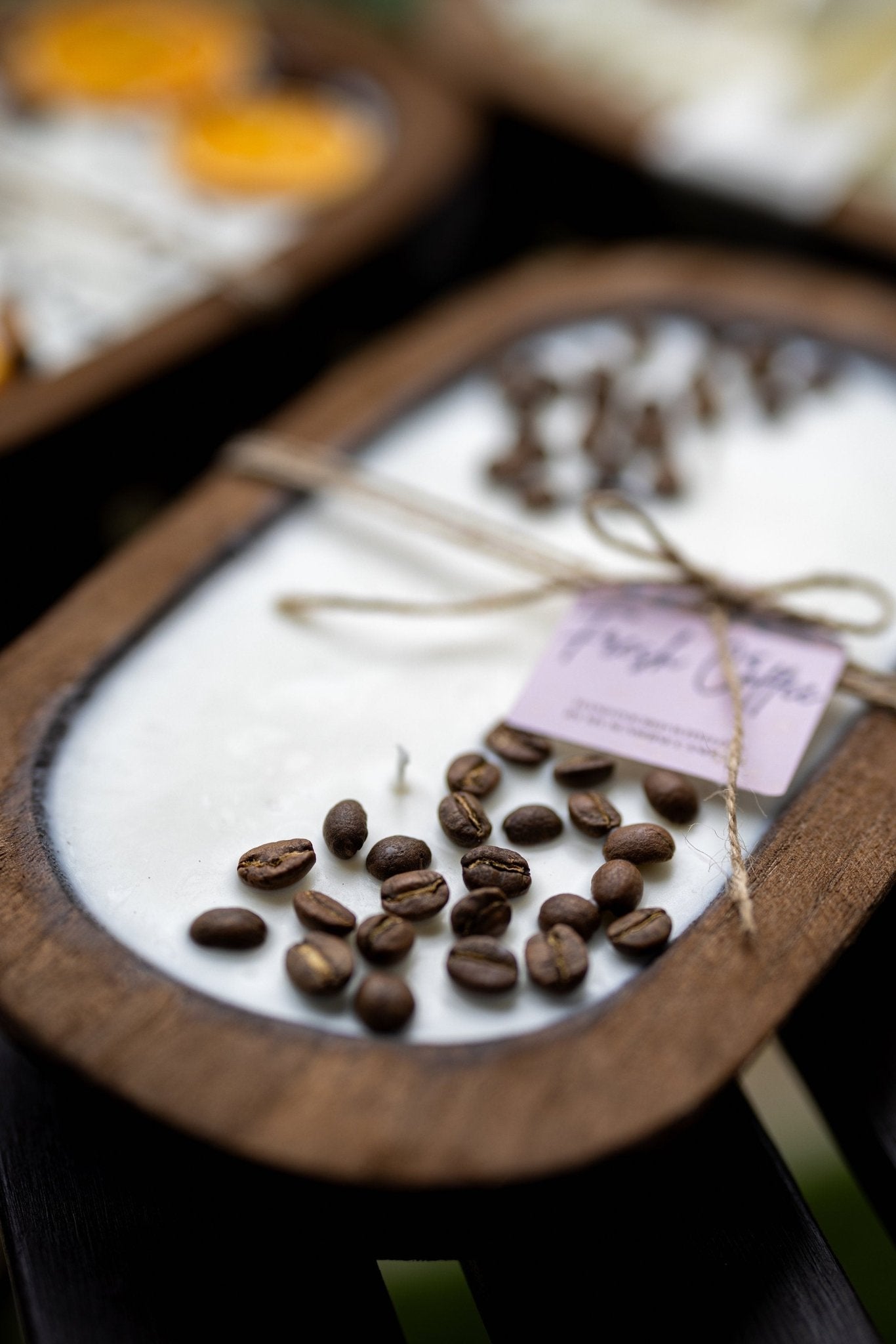 Coffee Scented Dough Bowl/ Coffee Lover Gift/With Real Coffee Beans/ Home Decor Gift /Farmhouse Decor