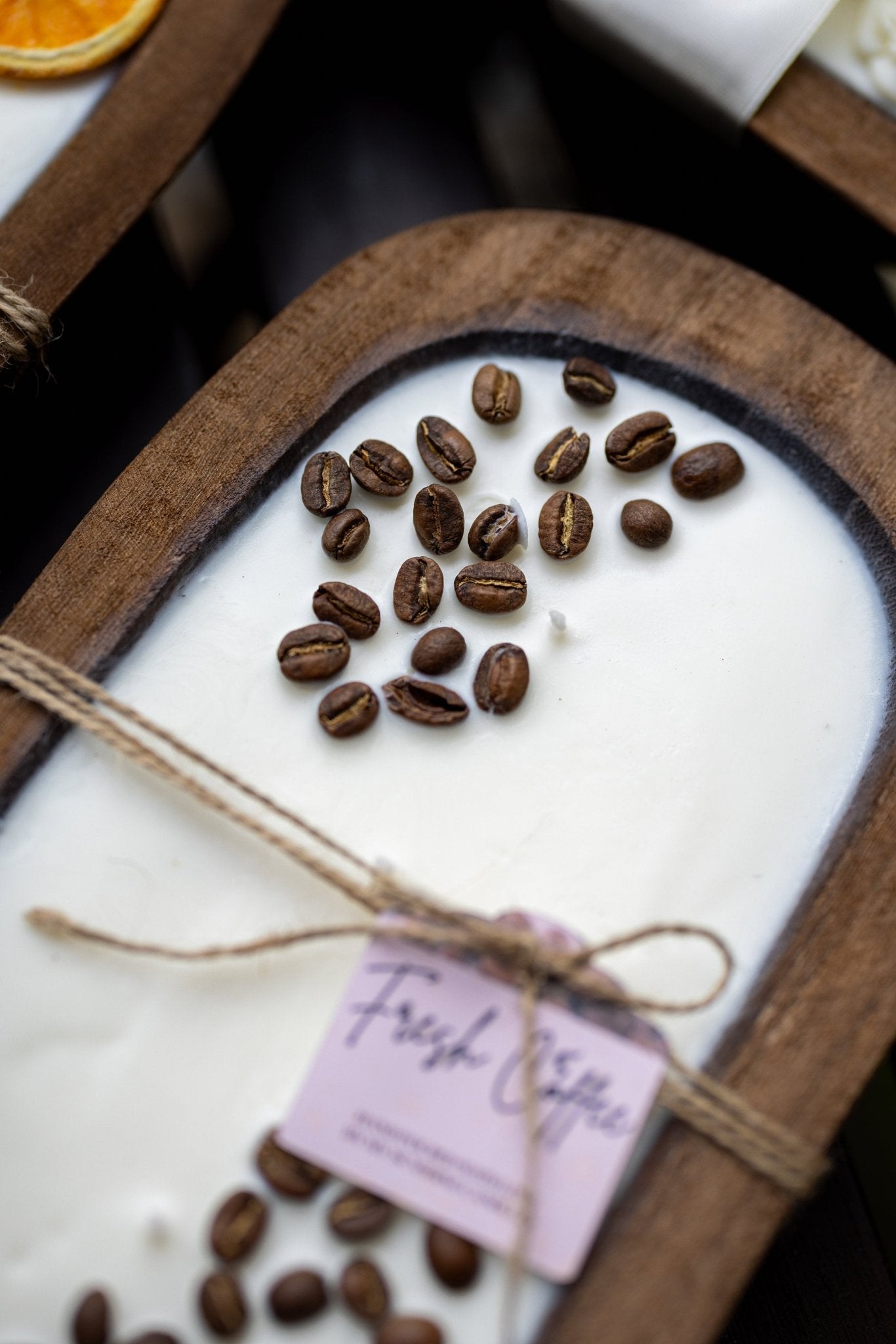 Coffee Scented Dough Bowl/ Coffee Lover Gift/With Real Coffee Beans/ Home Decor Gift /Farmhouse Decor