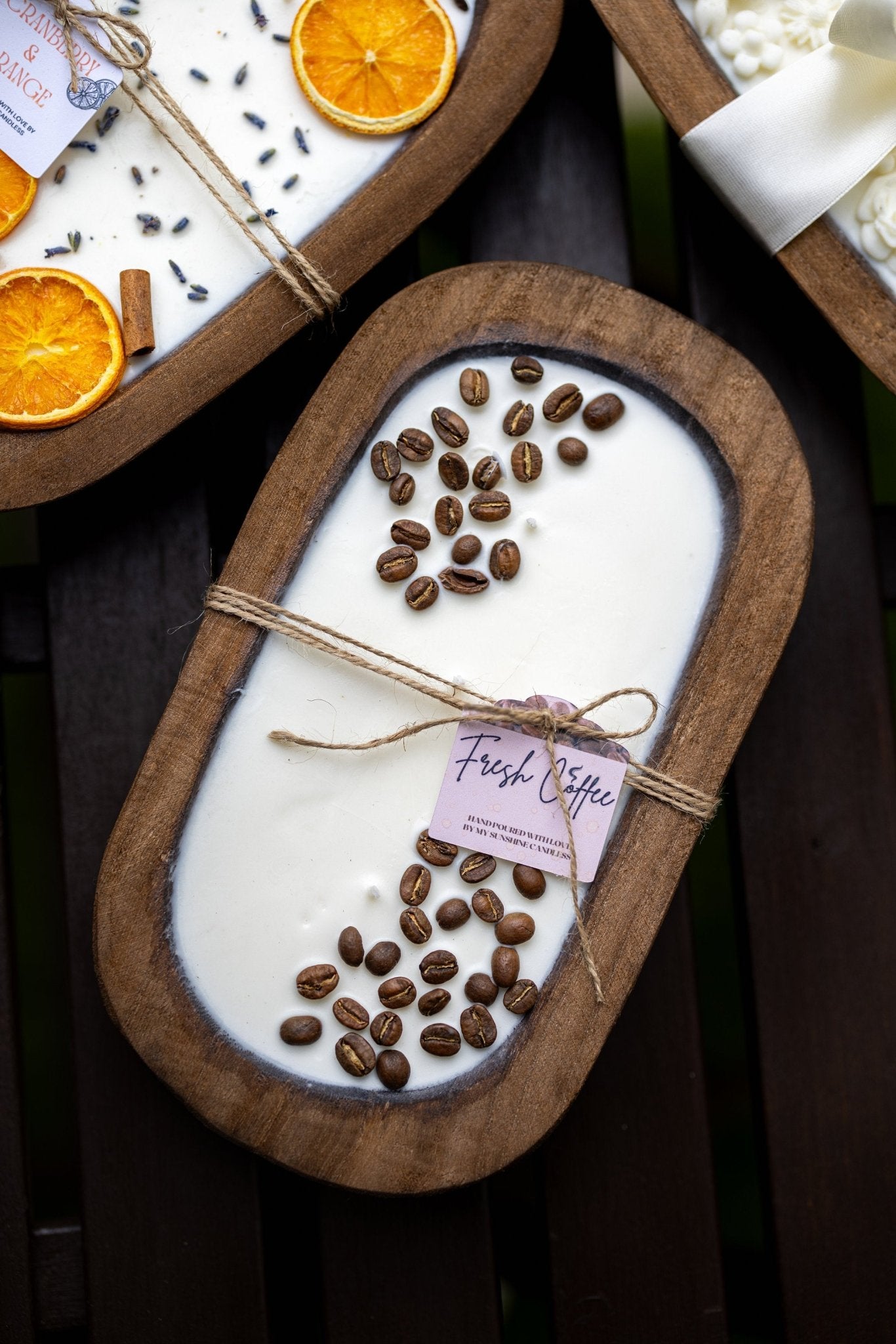 Coffee Scented Dough Bowl/ Coffee Lover Gift/With Real Coffee Beans/ Home Decor Gift /Farmhouse Decor