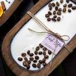 Coffee Scented Dough Bowl/ Coffee Lover Gift/With Real Coffee Beans/ Home Decor Gift /Farmhouse Decor