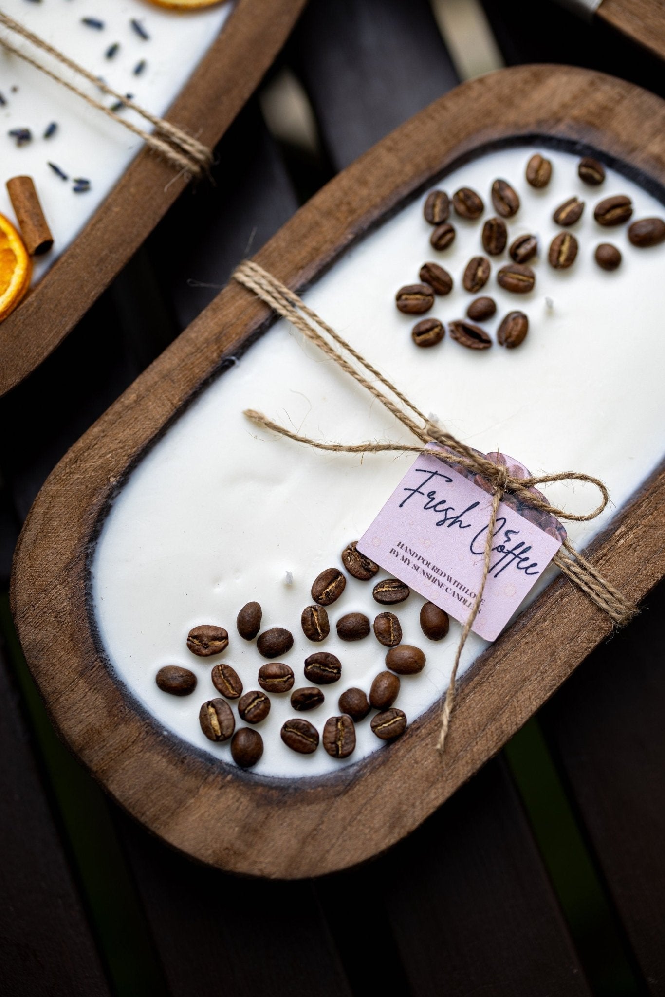 Coffee Scented Dough Bowl/ Coffee Lover Gift/With Real Coffee Beans/ Home Decor Gift /Farmhouse Decor