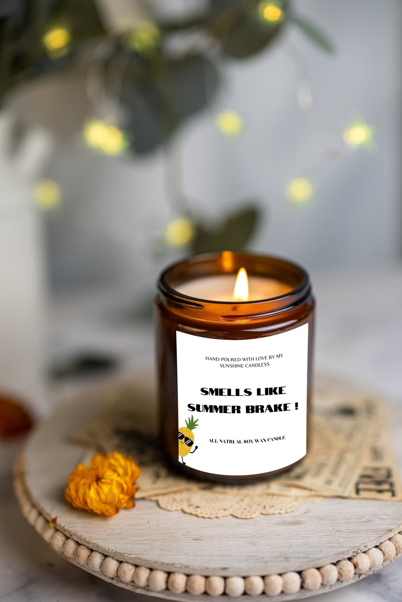 Smells Like Summer Brake ! Gift for Teacher Day from Student/Appreciation Gift Candle/ Summer Scents Candle Jars