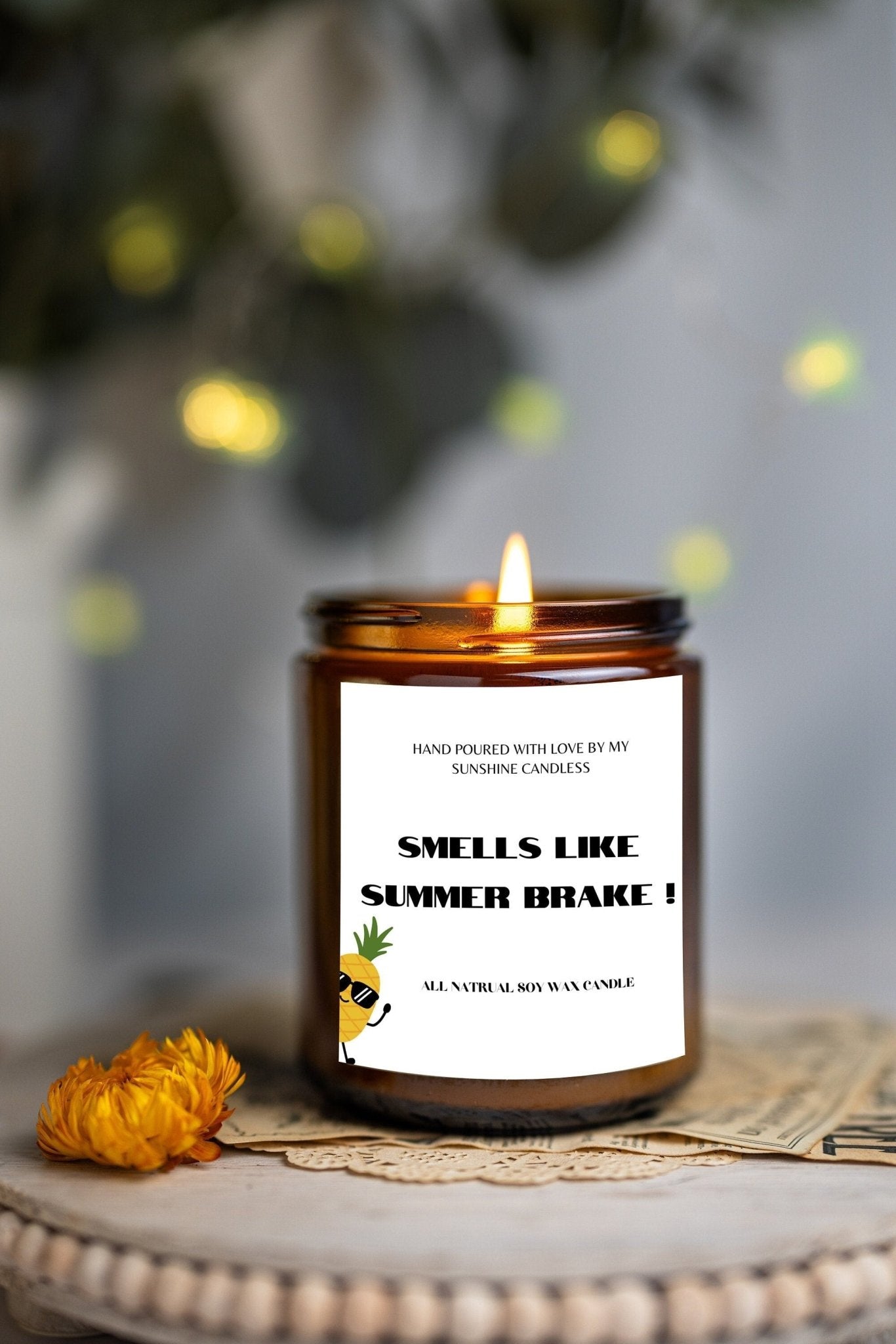 Smells Like Summer Brake ! Gift for Teacher Day from Student/Appreciation Gift Candle/ Summer Scents Candle Jars